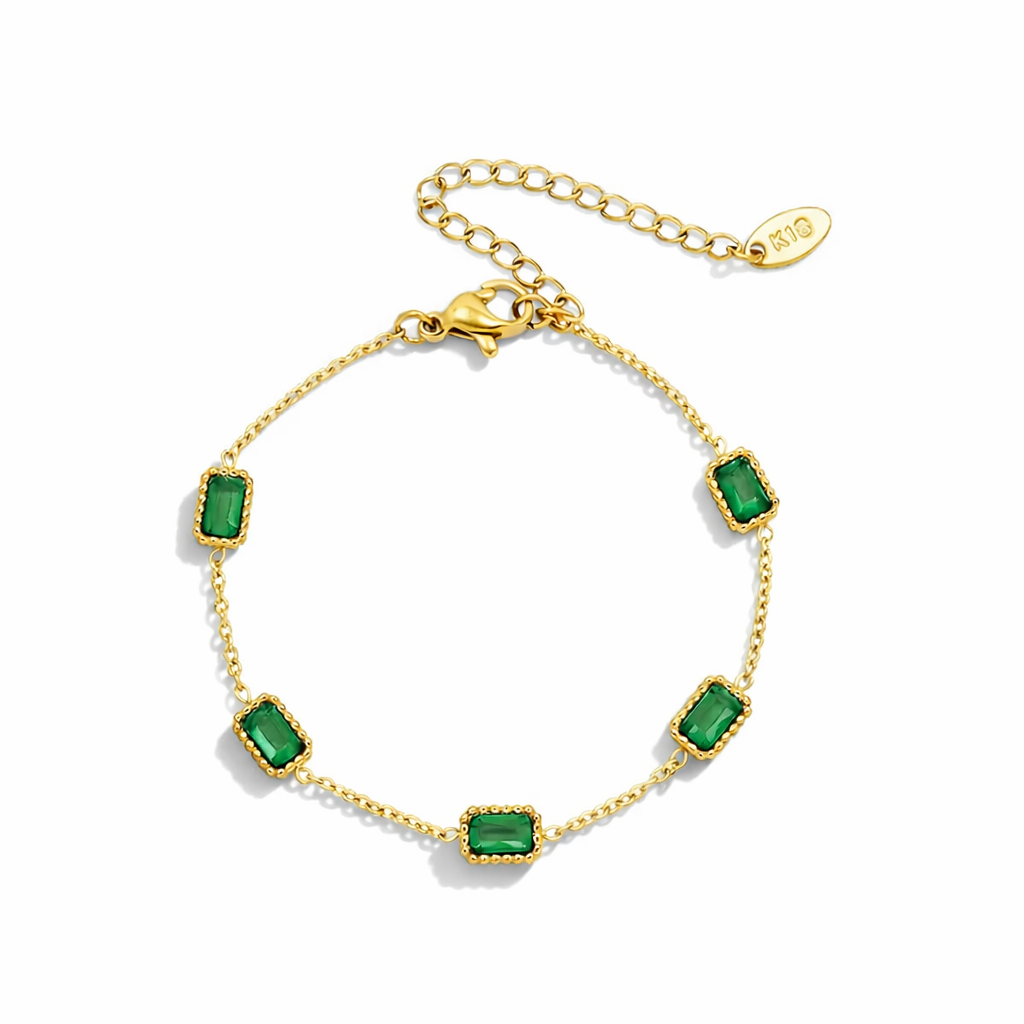 Classic Emerald Cz Bracelet