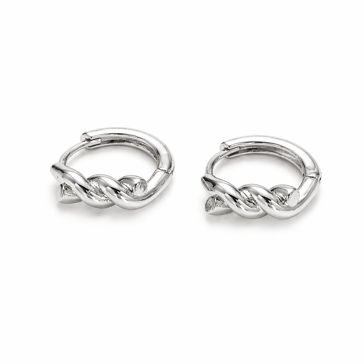 Twist Silver Huggies