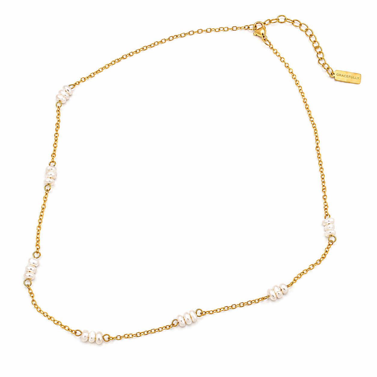 Dainty 3 Pearl Necklace