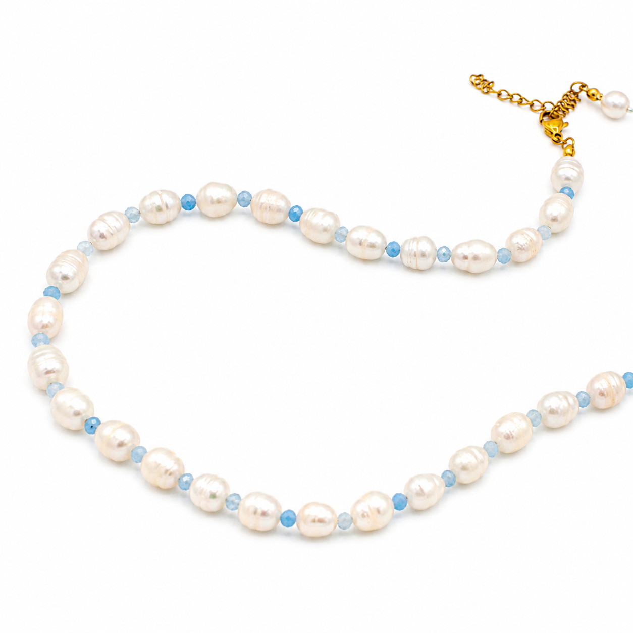 Aquamarine & Pearl Necklace