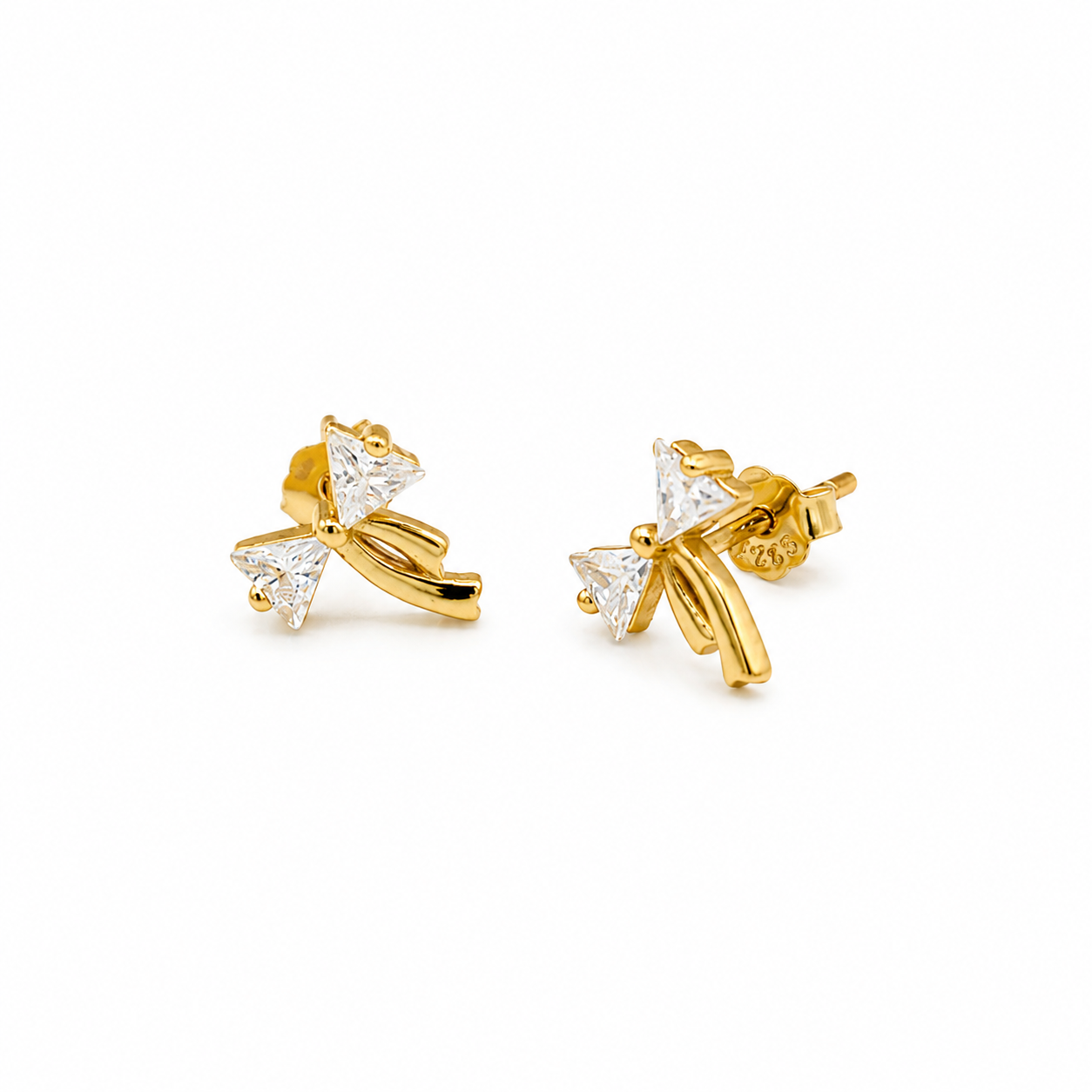 Dainty Bow Sparkle Studs
