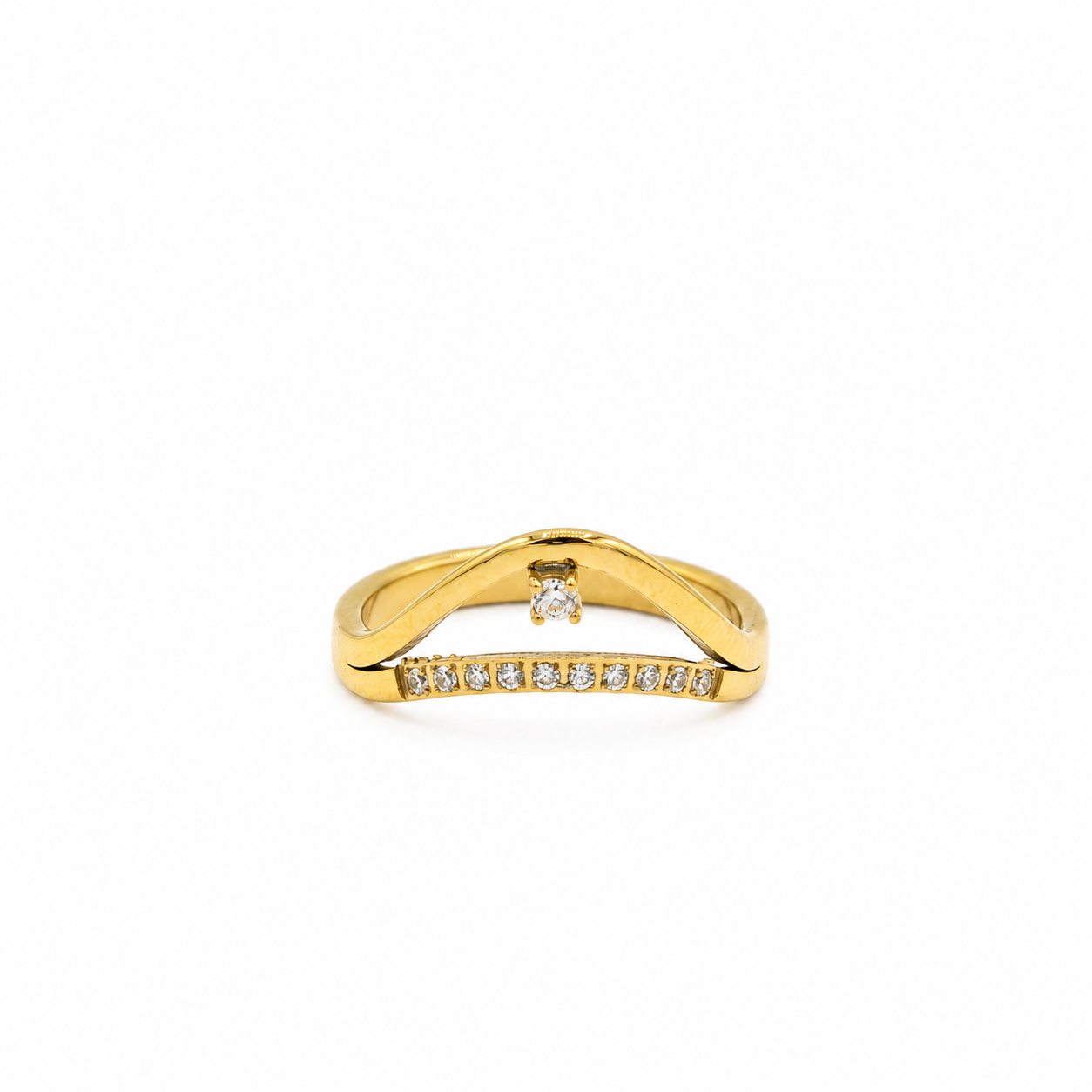 Sparkle Double Layer Ring