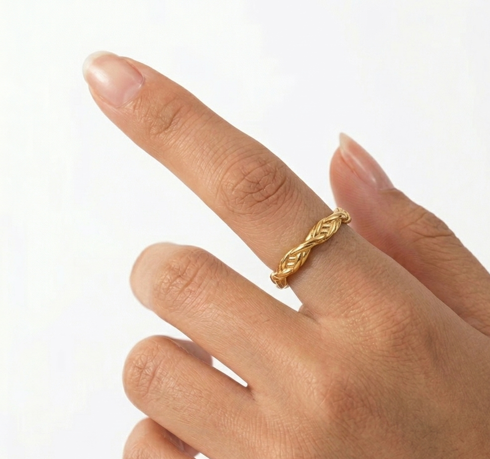 Interwoven Gold Ring