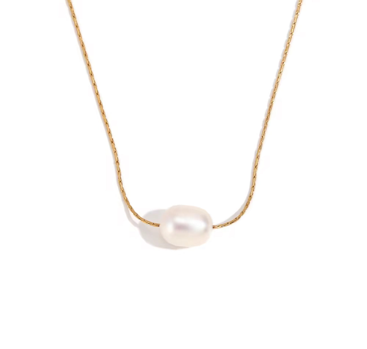 Dainty Single Pearl Necklace