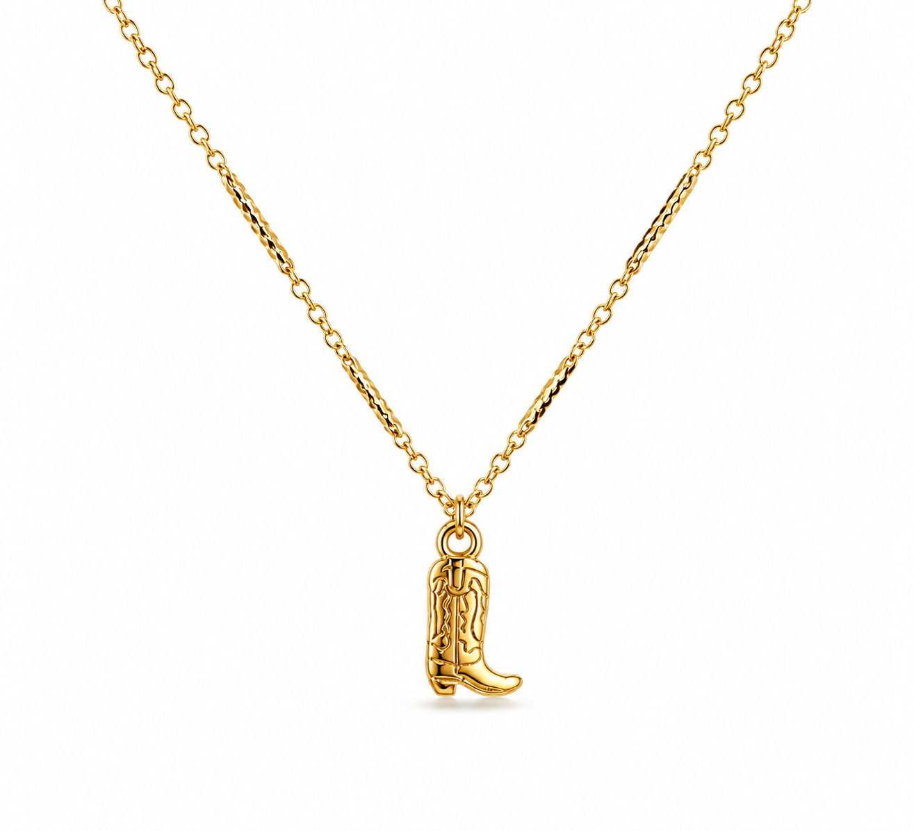 Howdy Cowgirl Boot Necklace
