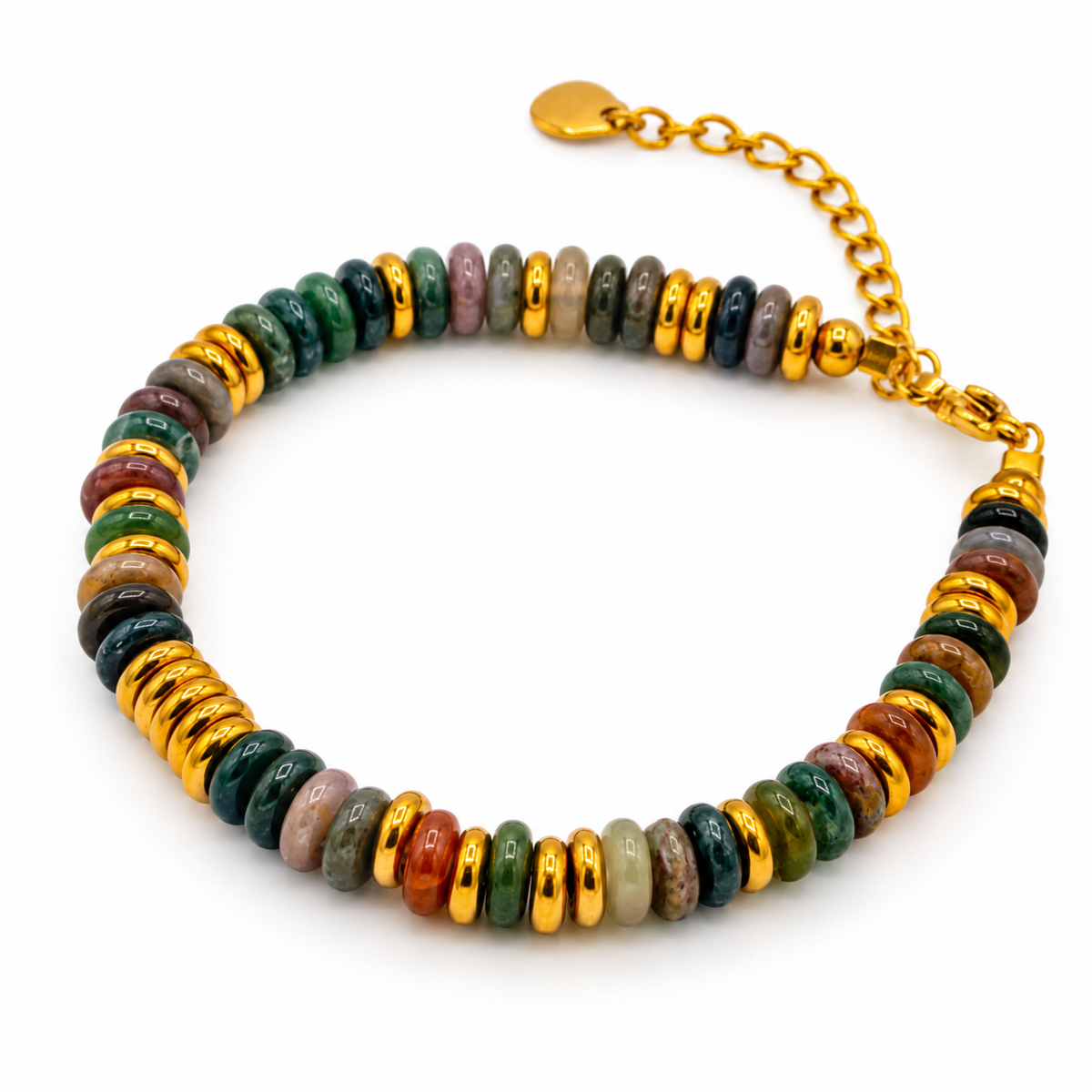Navy and Gold Beaded Bracelet