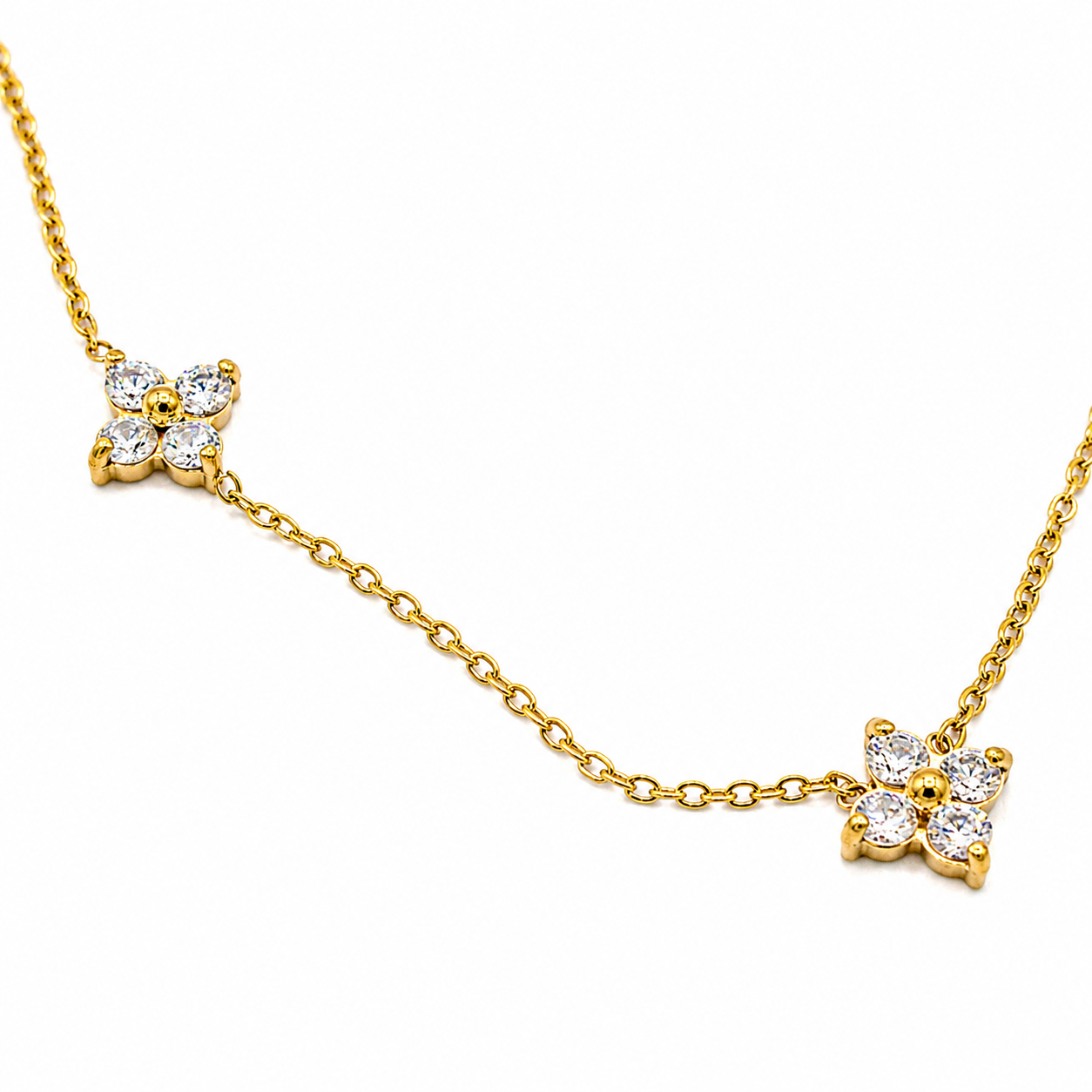 Cz Flower Necklace