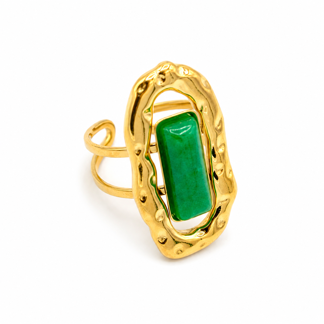Green Agate Ring