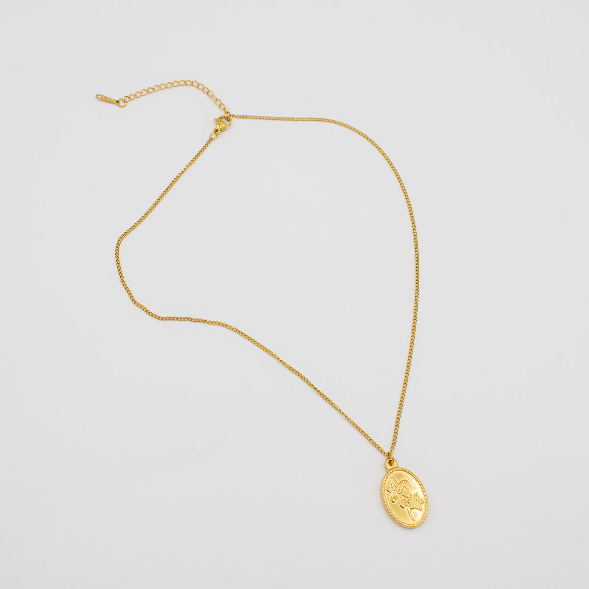 Golden Flower Amulet Necklace
