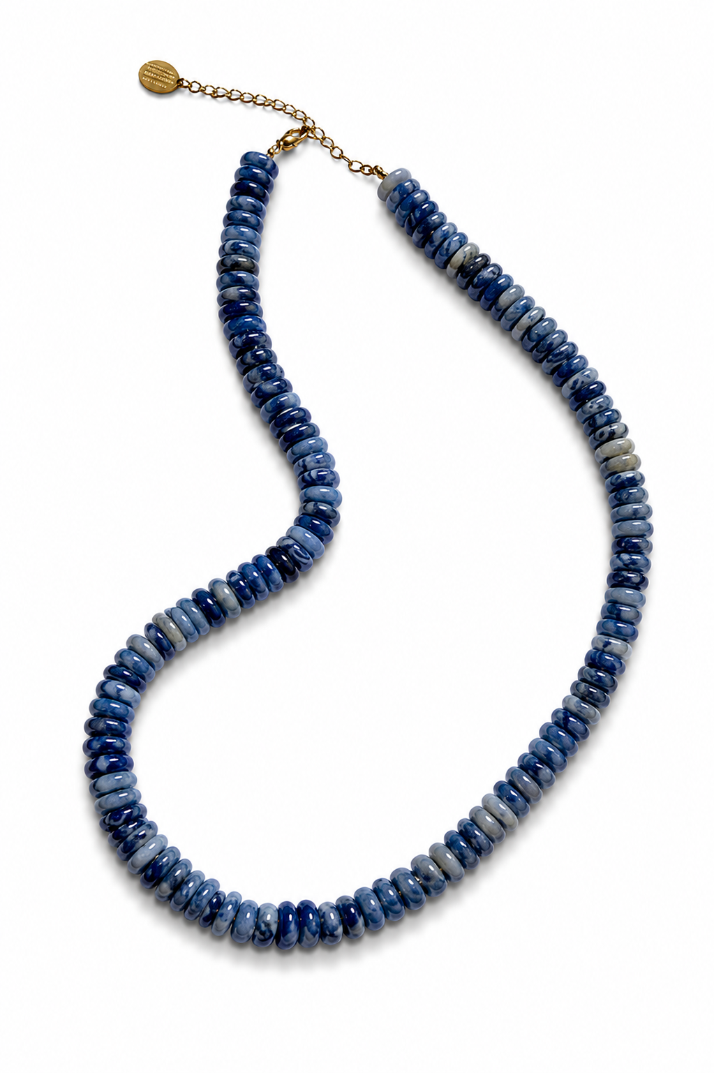 Blue beaded necklace