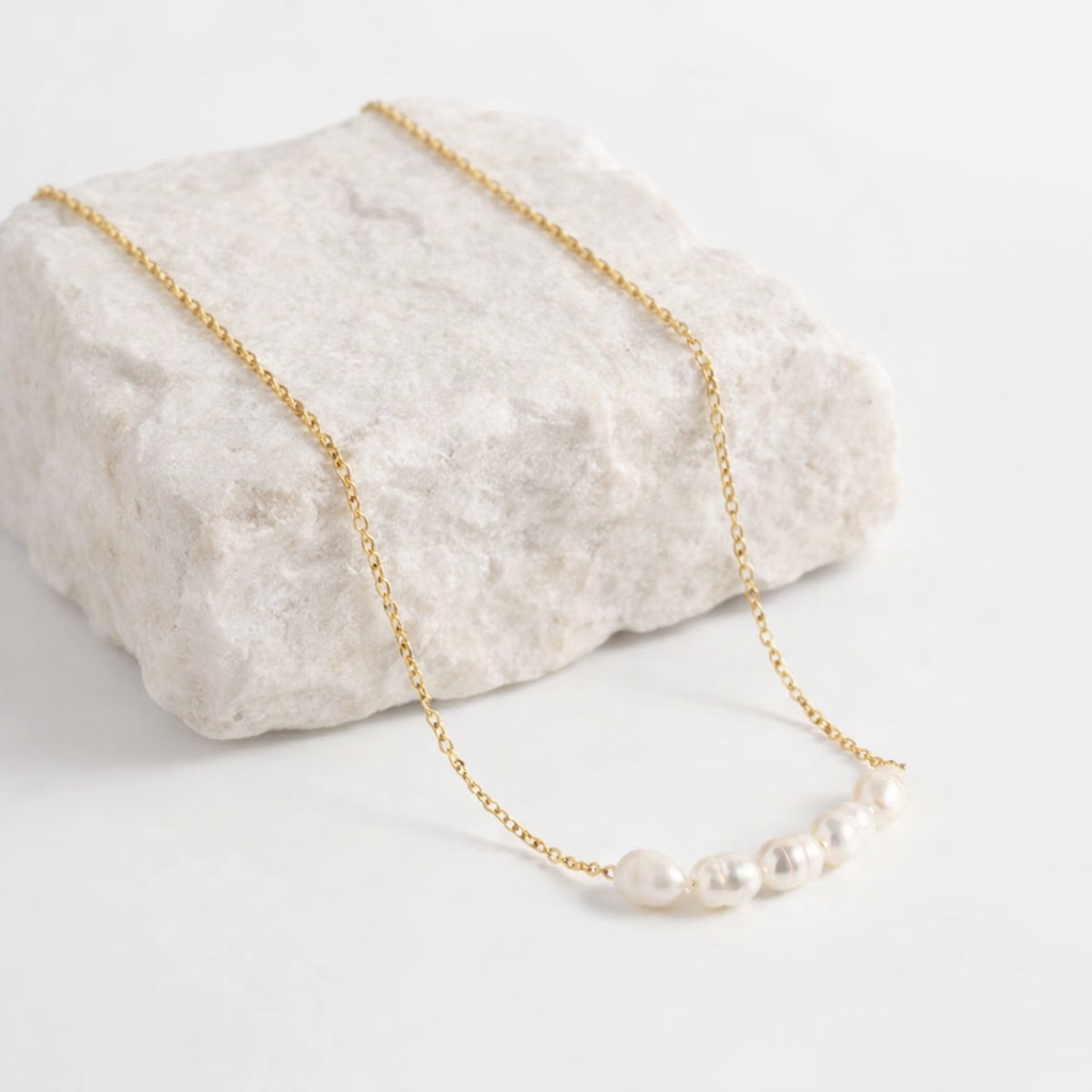 Golden Pearl Necklace