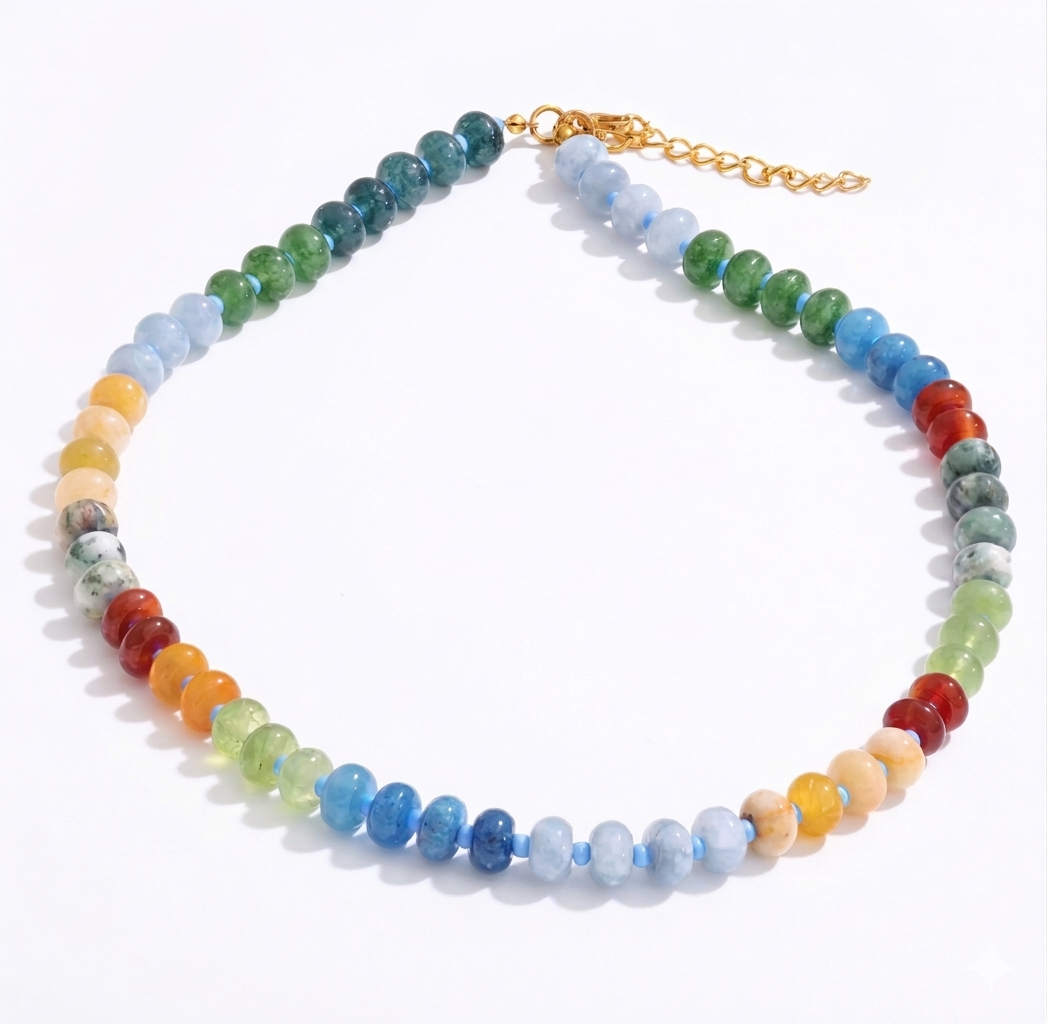 Natural Stone Blues Necklace