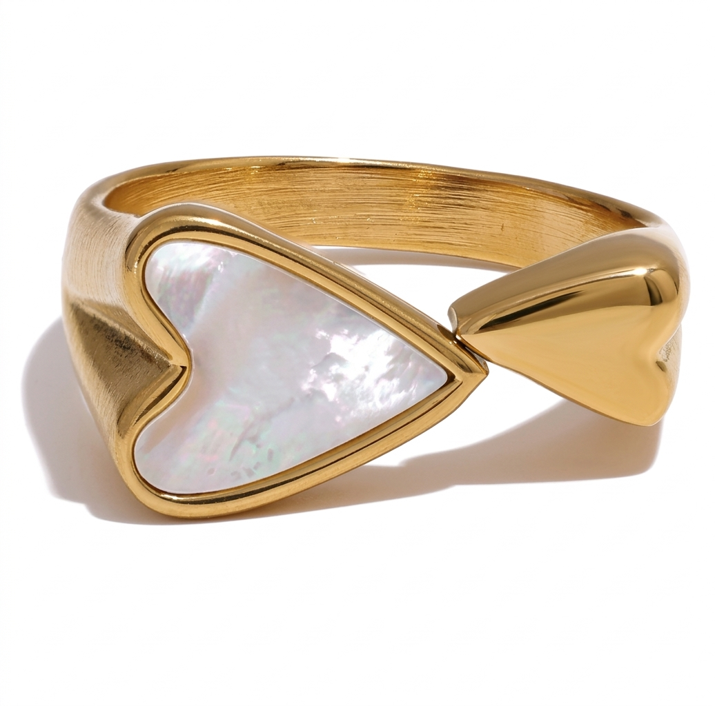 Heart Shell Ring- Sz 7