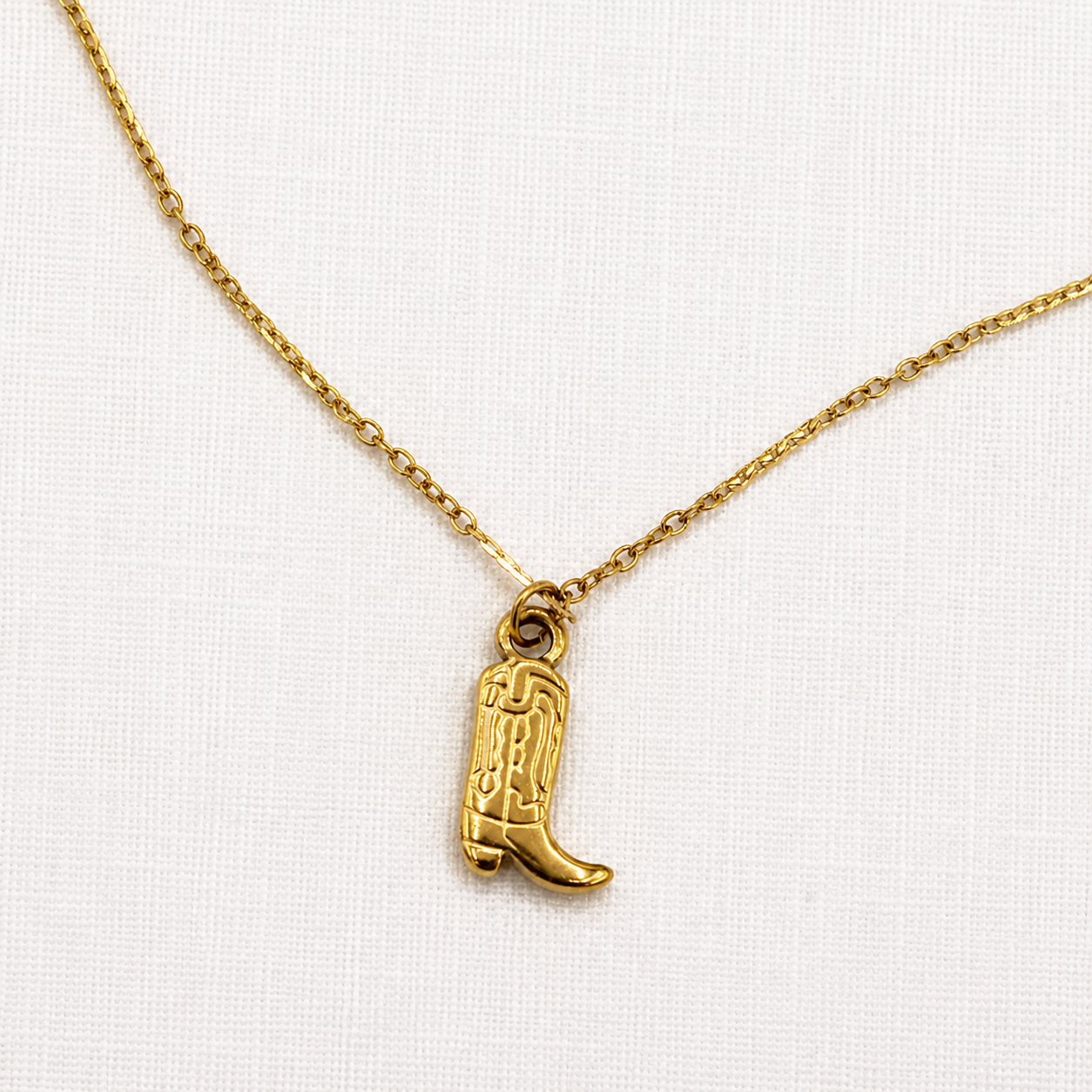 Howdy Cowgirl Boot Necklace