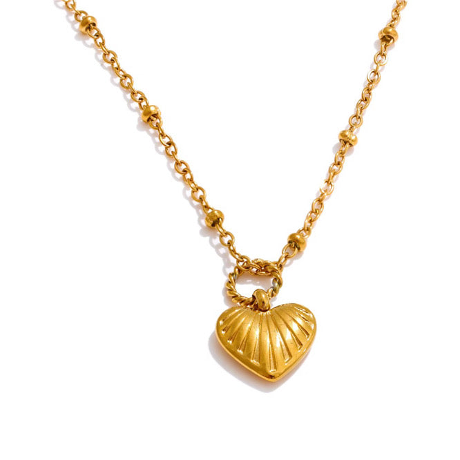 Dainty Braided Heart Necklace