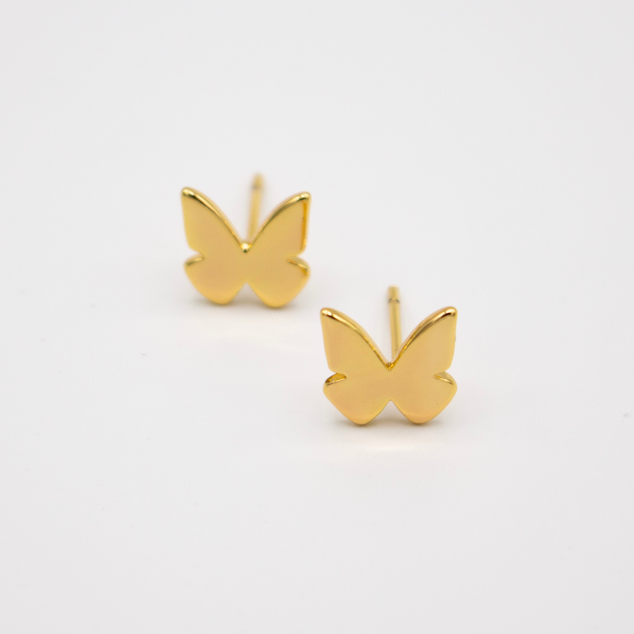 Golden Butterfly Studs