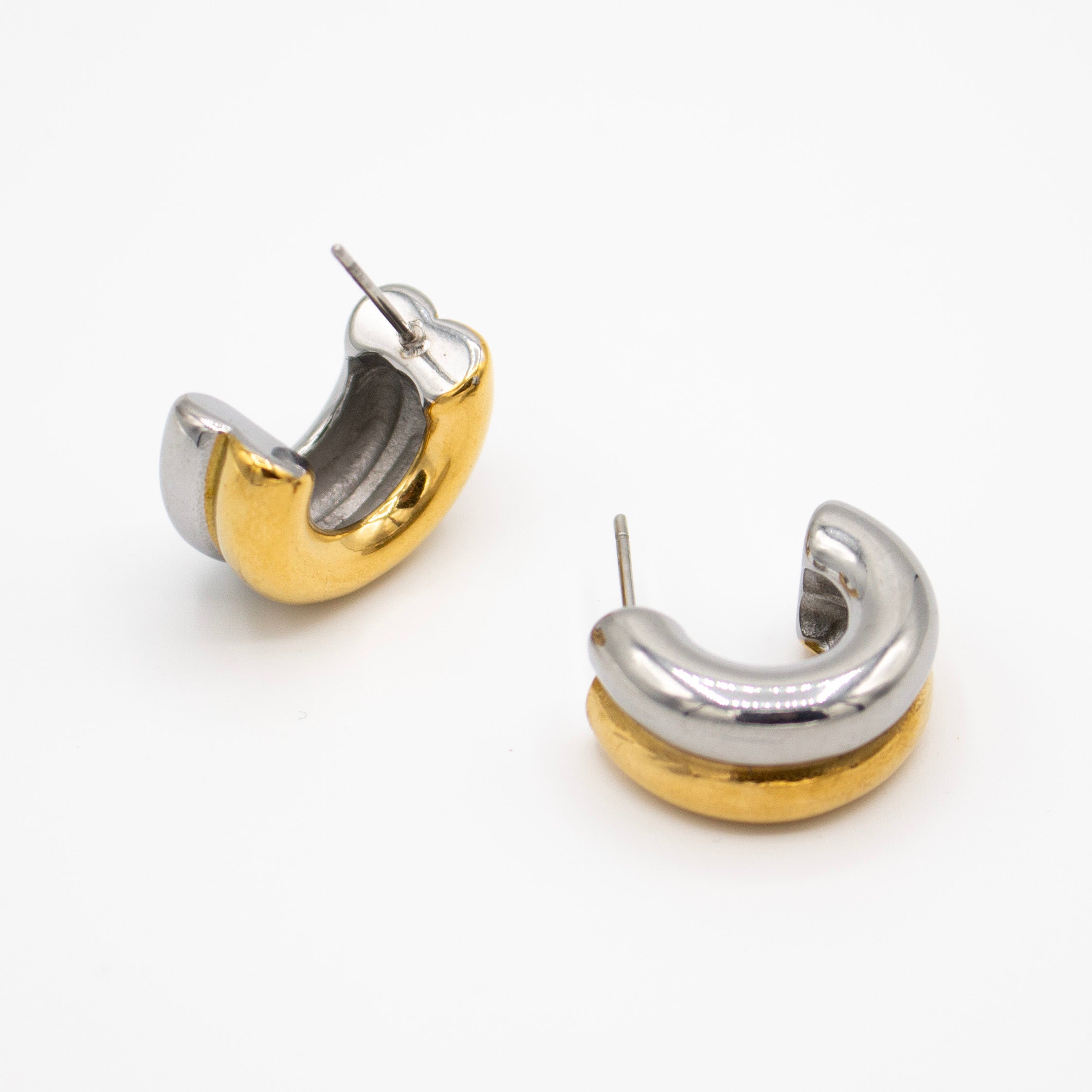 Gold & Silver Duo Earrings