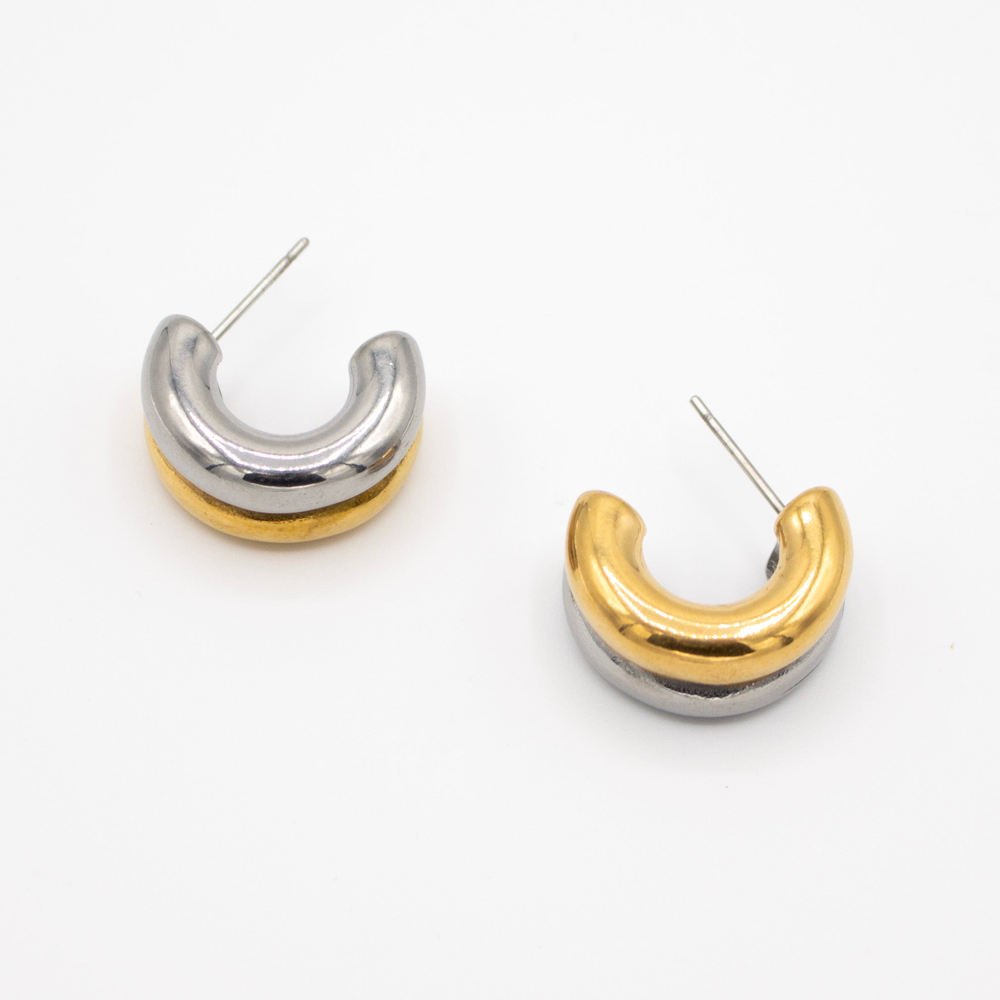 Gold & Silver Duo Earrings