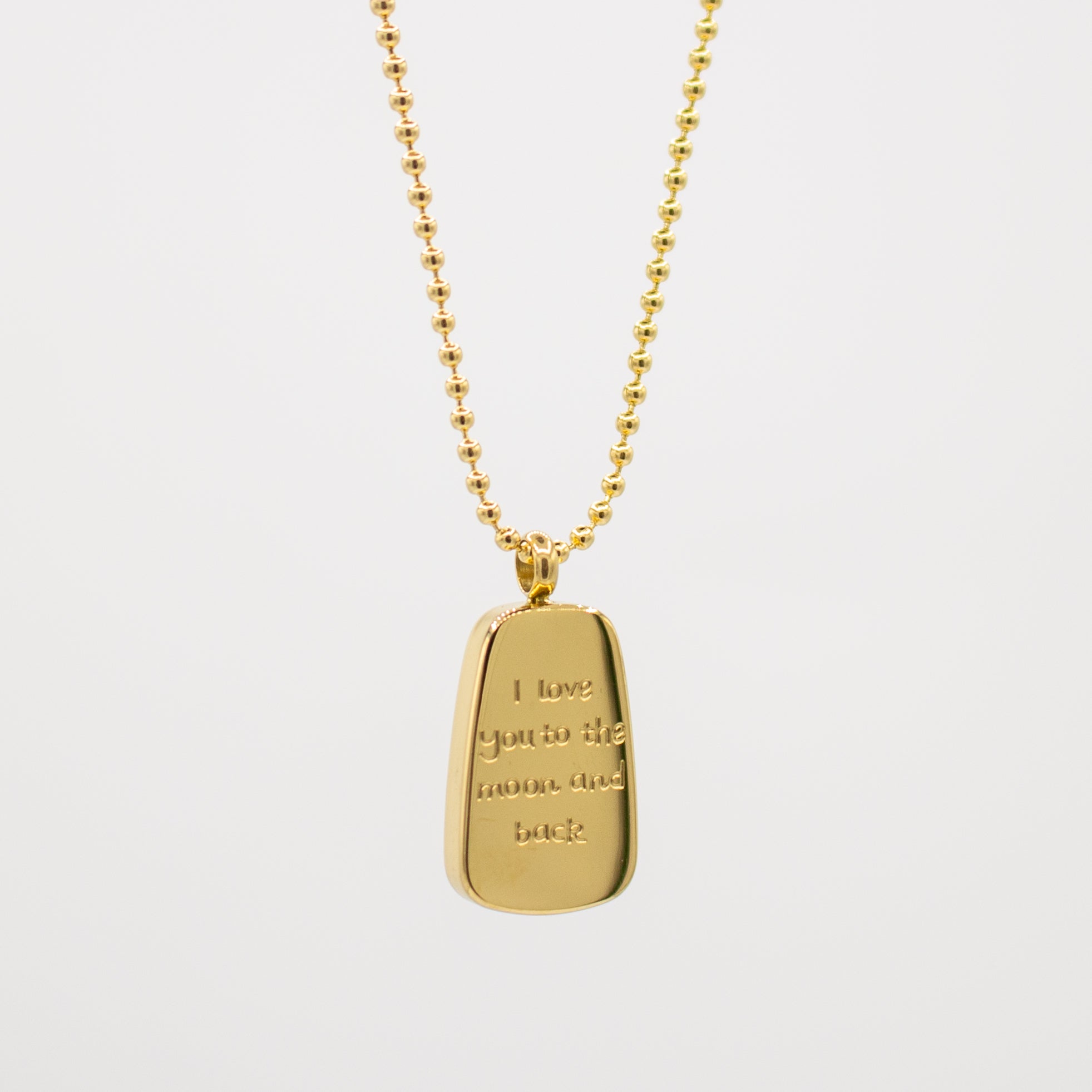 I Love You to the Moon & Back Golden Necklace