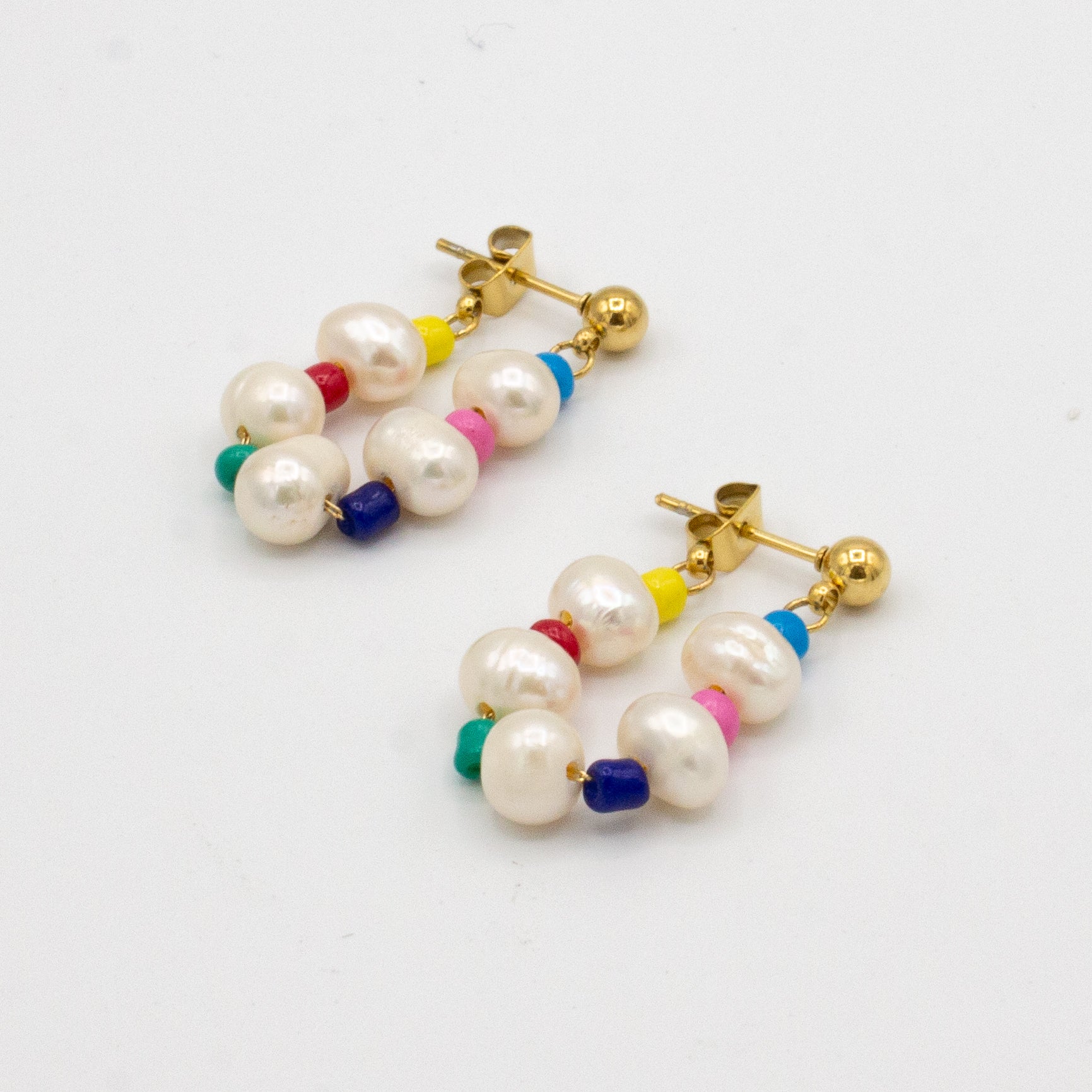 Multicolored Pearl Earrings