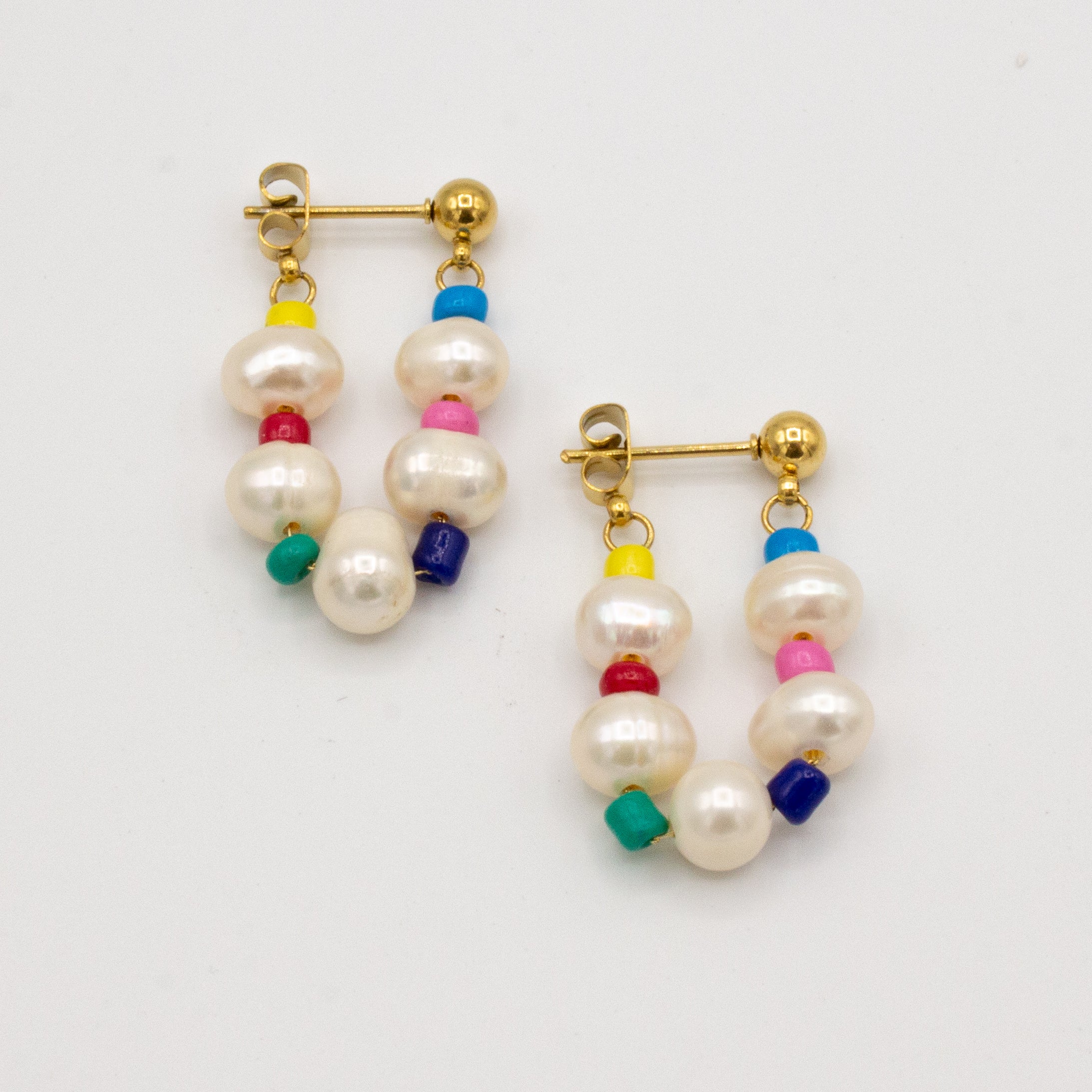 Multicolored Pearl Earrings