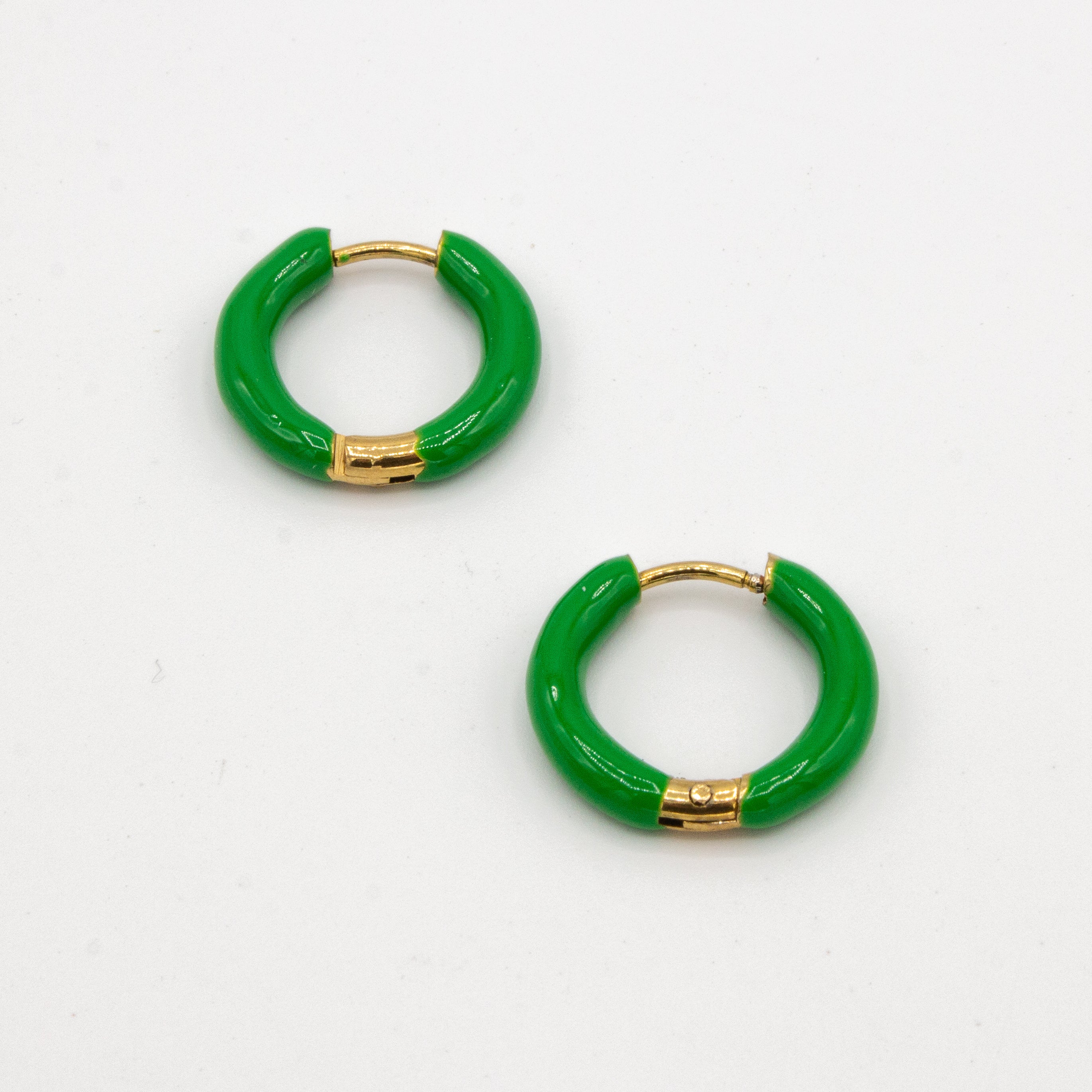 Green Loop Earrings