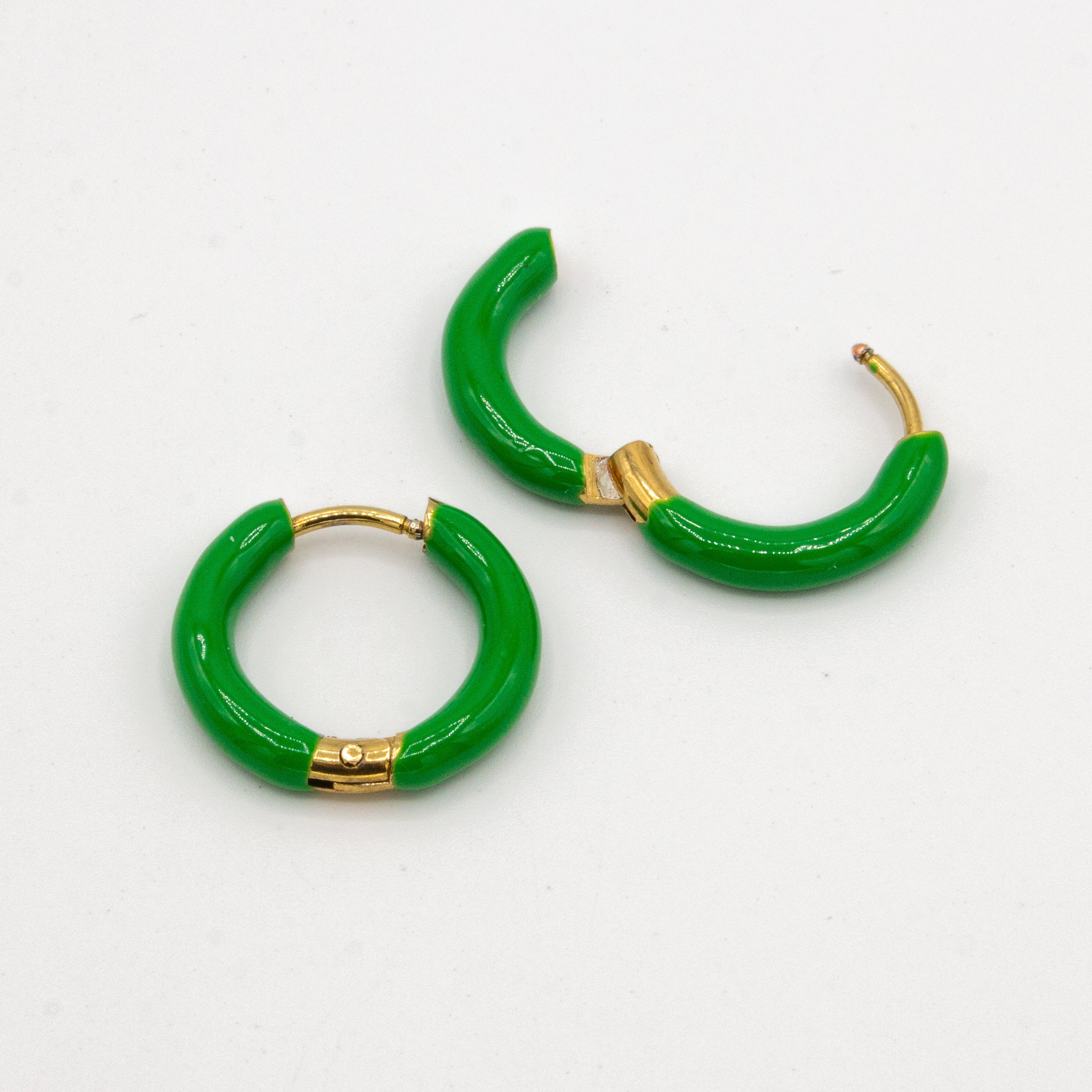 Green Loop Earrings