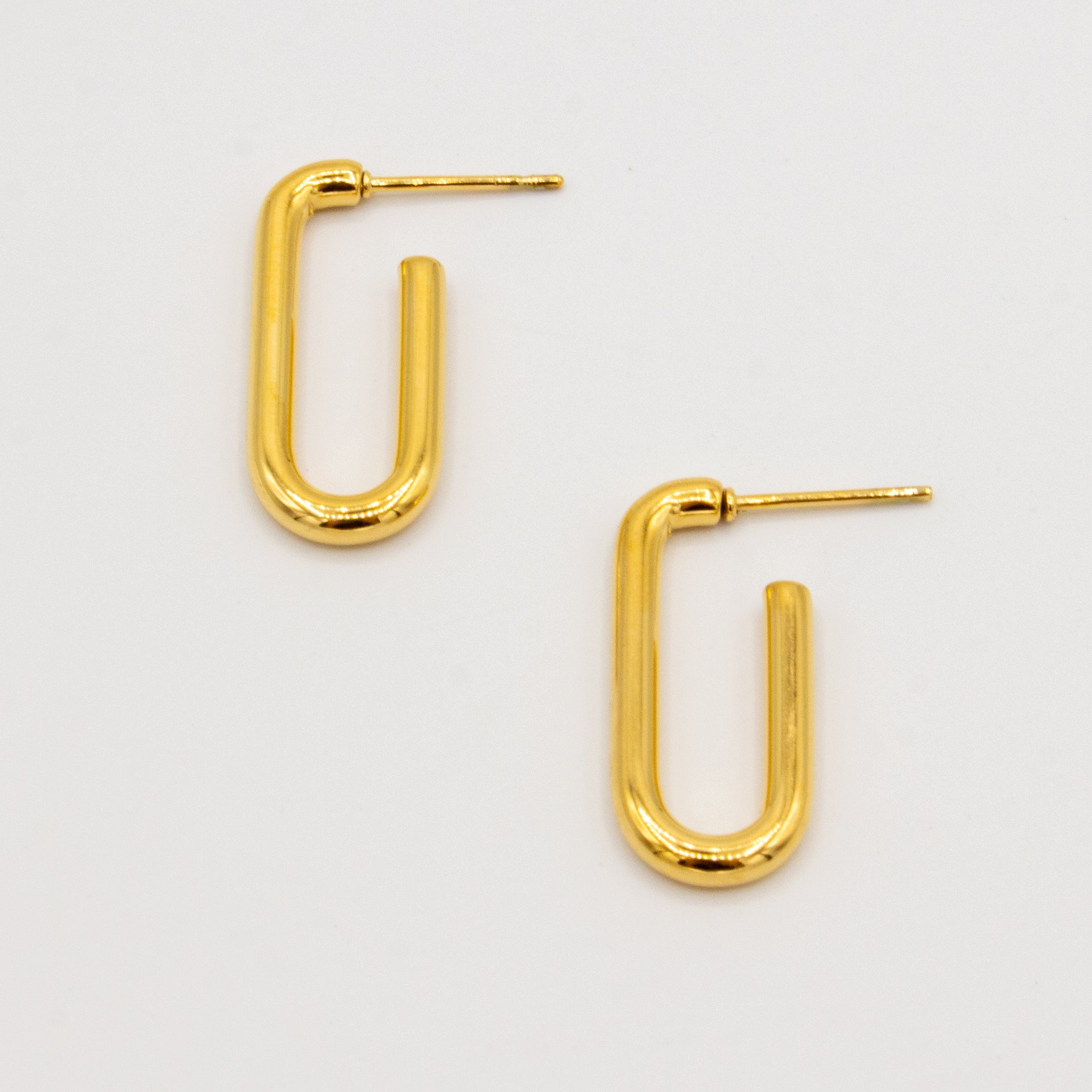 Golden Paperclip Earrings