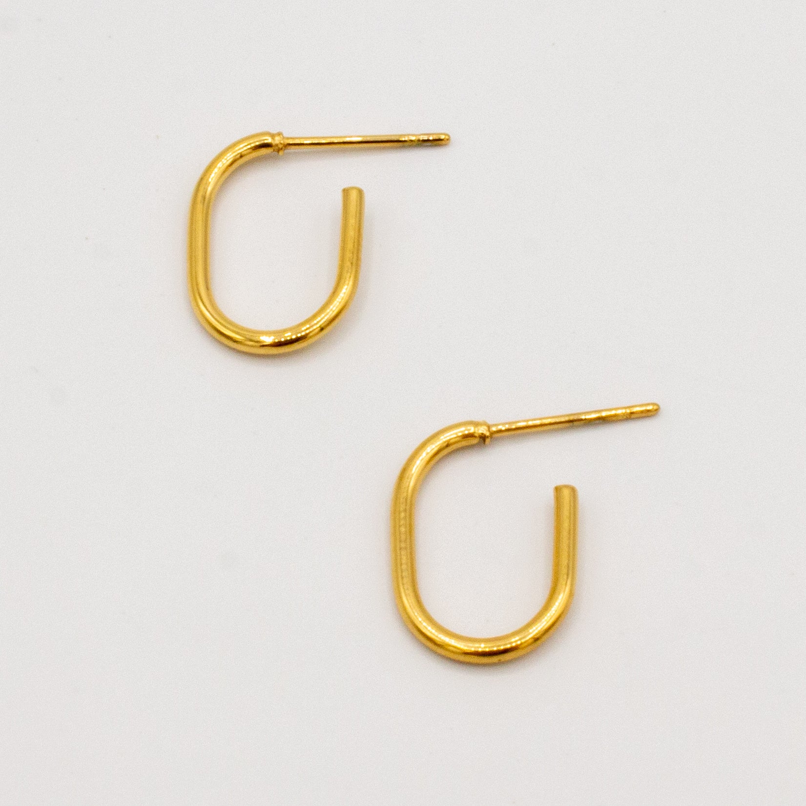 Golden Square Loop Earrings