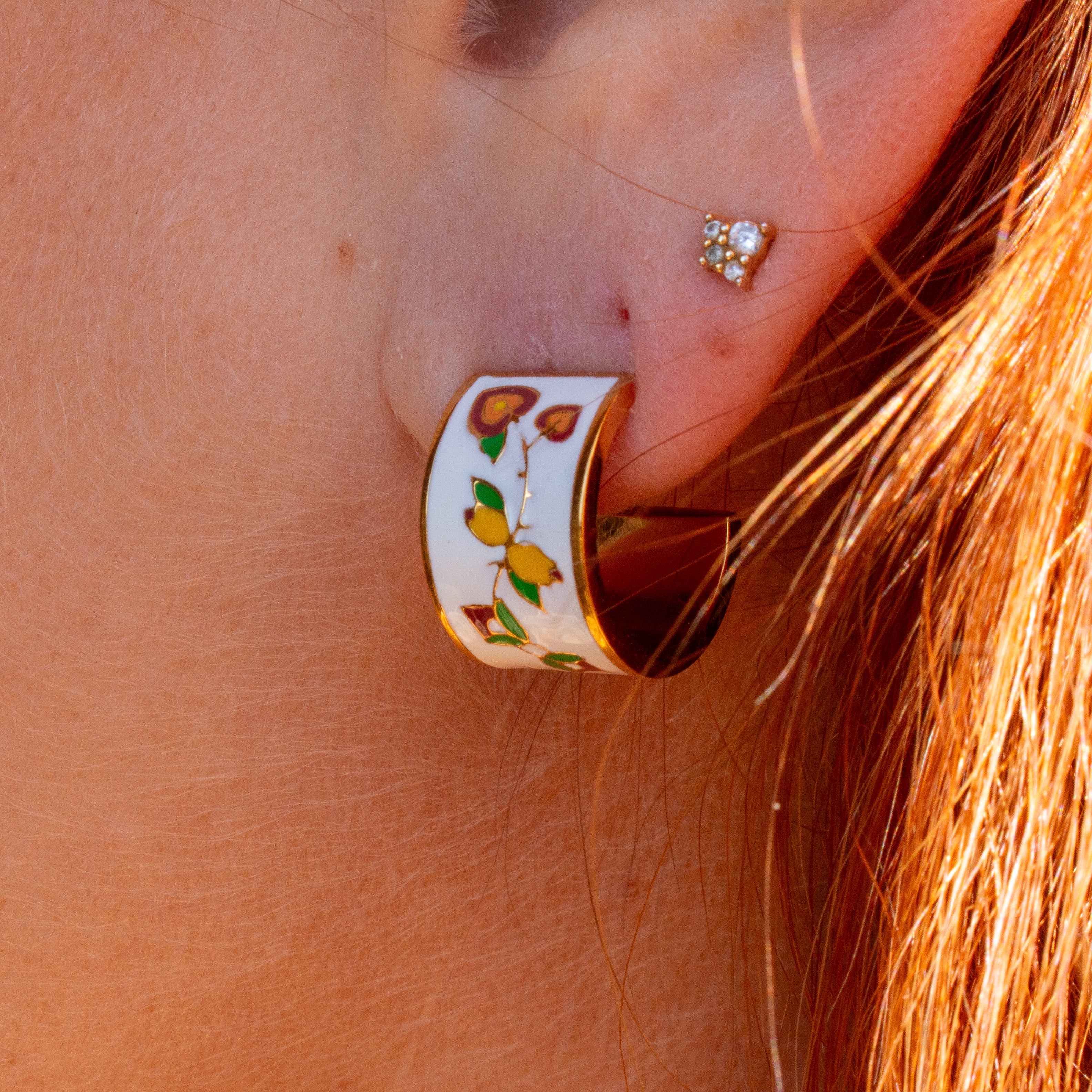 Flower Design Hoops
