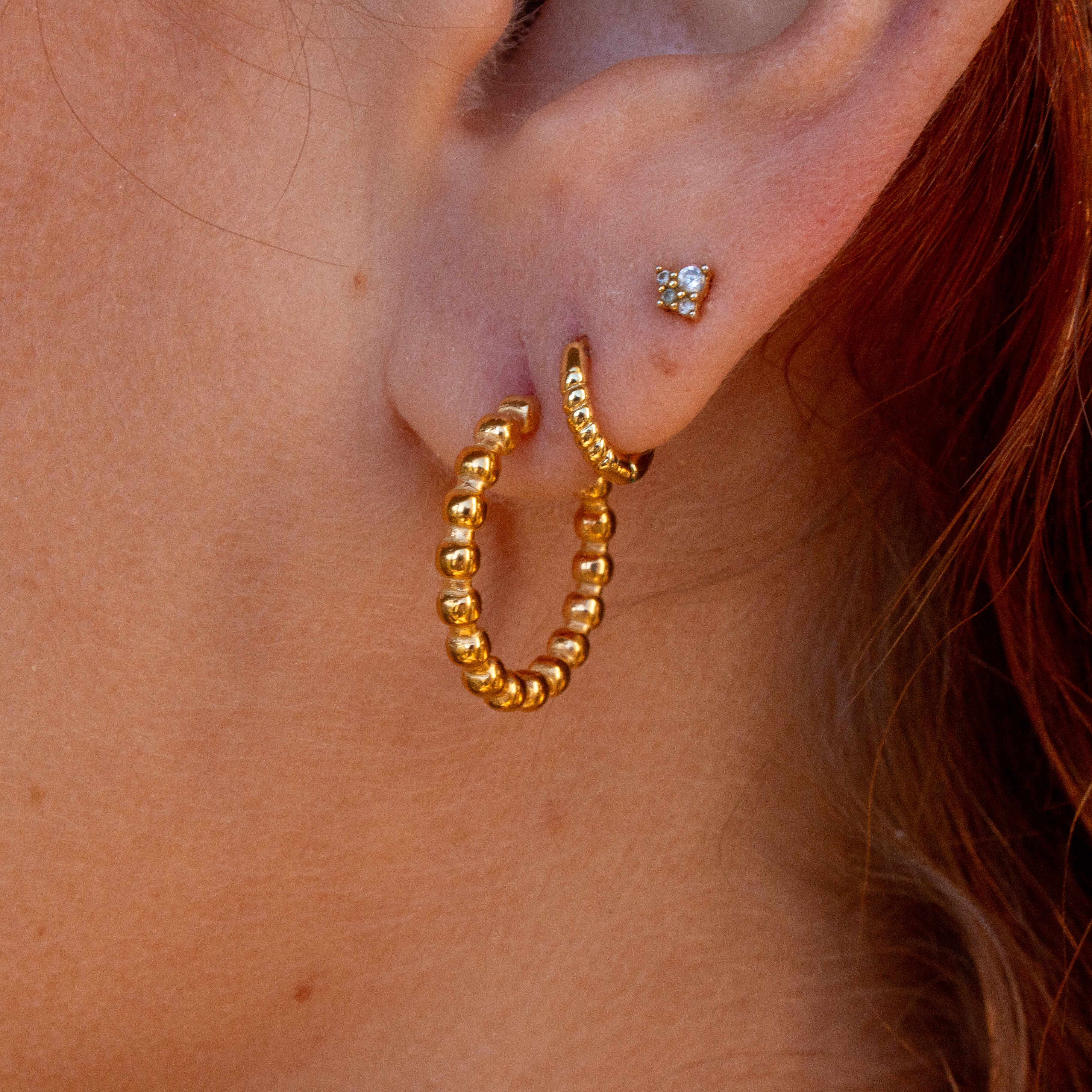 Beaded Hoop earrings