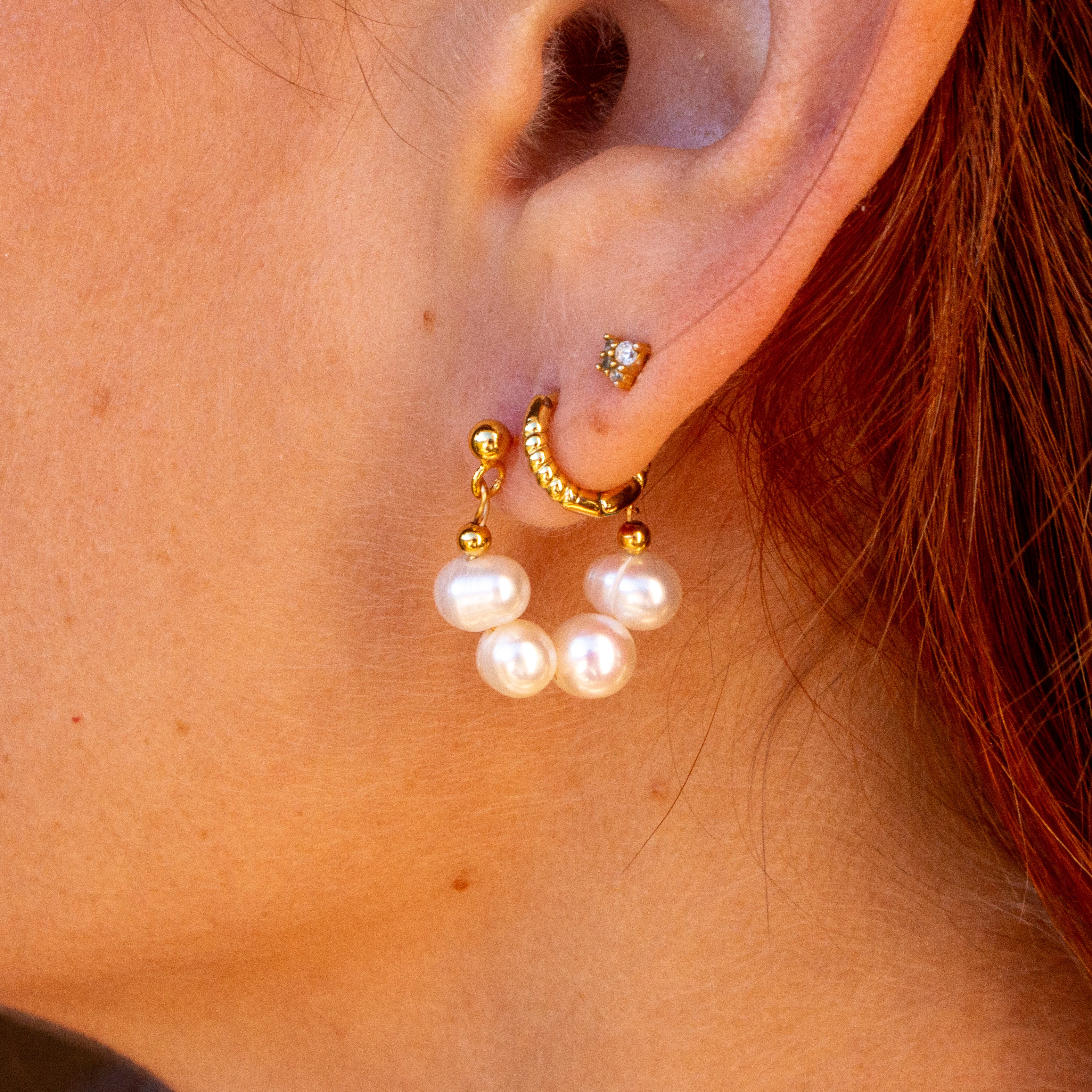 Fresh Water Pearl Huggies