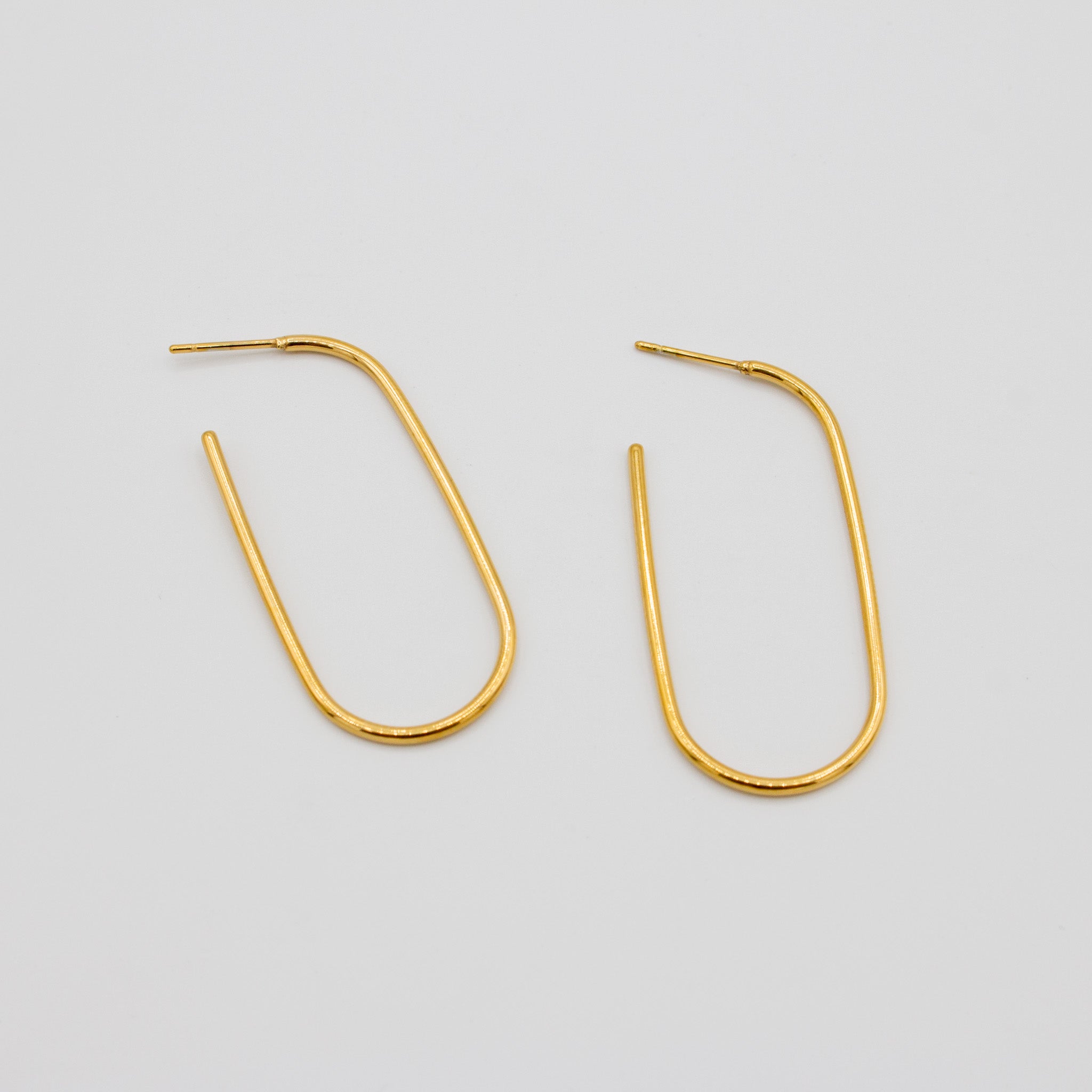 Open Oval Hoop Earrings- LG