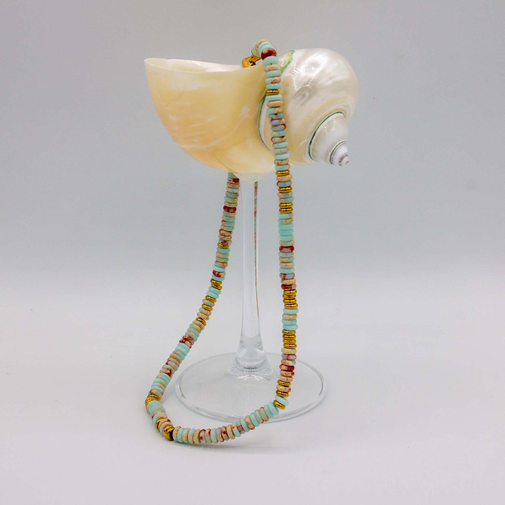 Coastal Blue Beaded Necklace