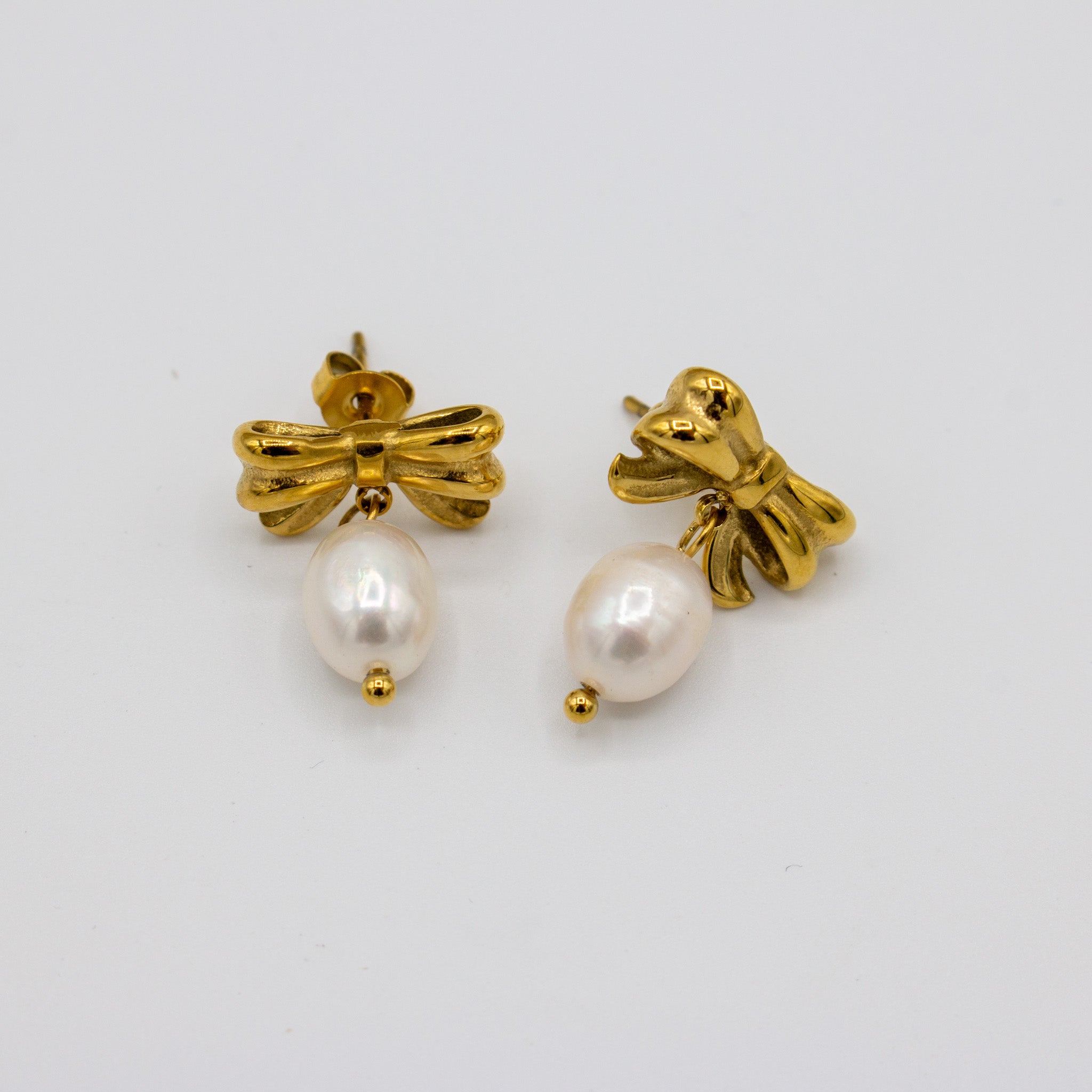 Bow + Fresh Water Pearl Dangle