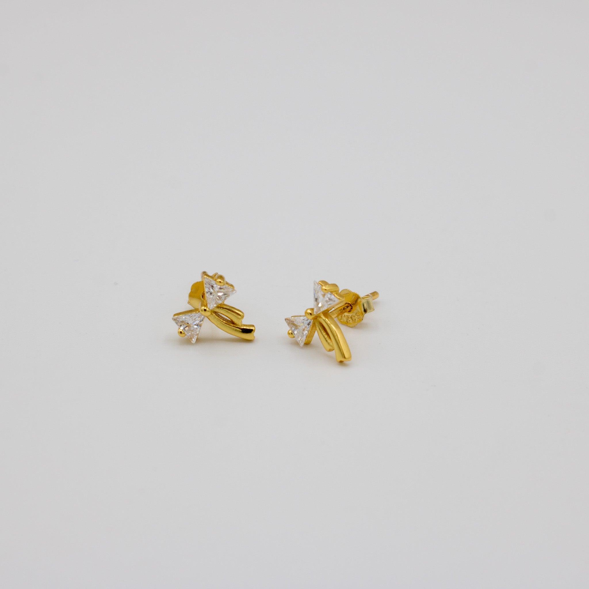Dainty Bow Sparkle Studs