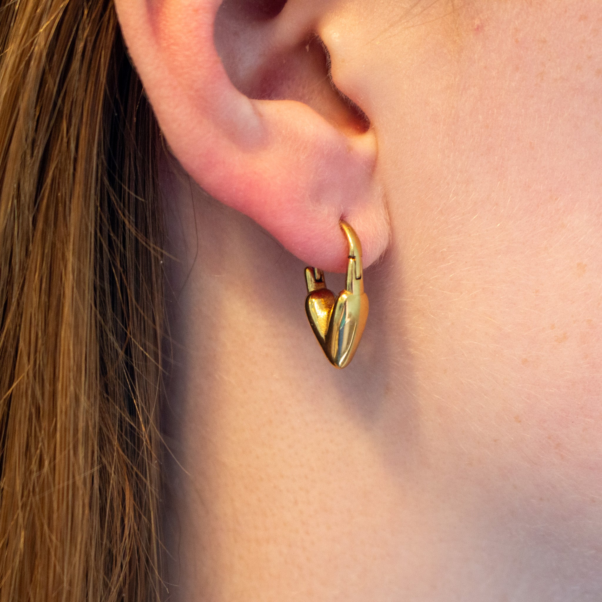 Heart Dangle Hoop