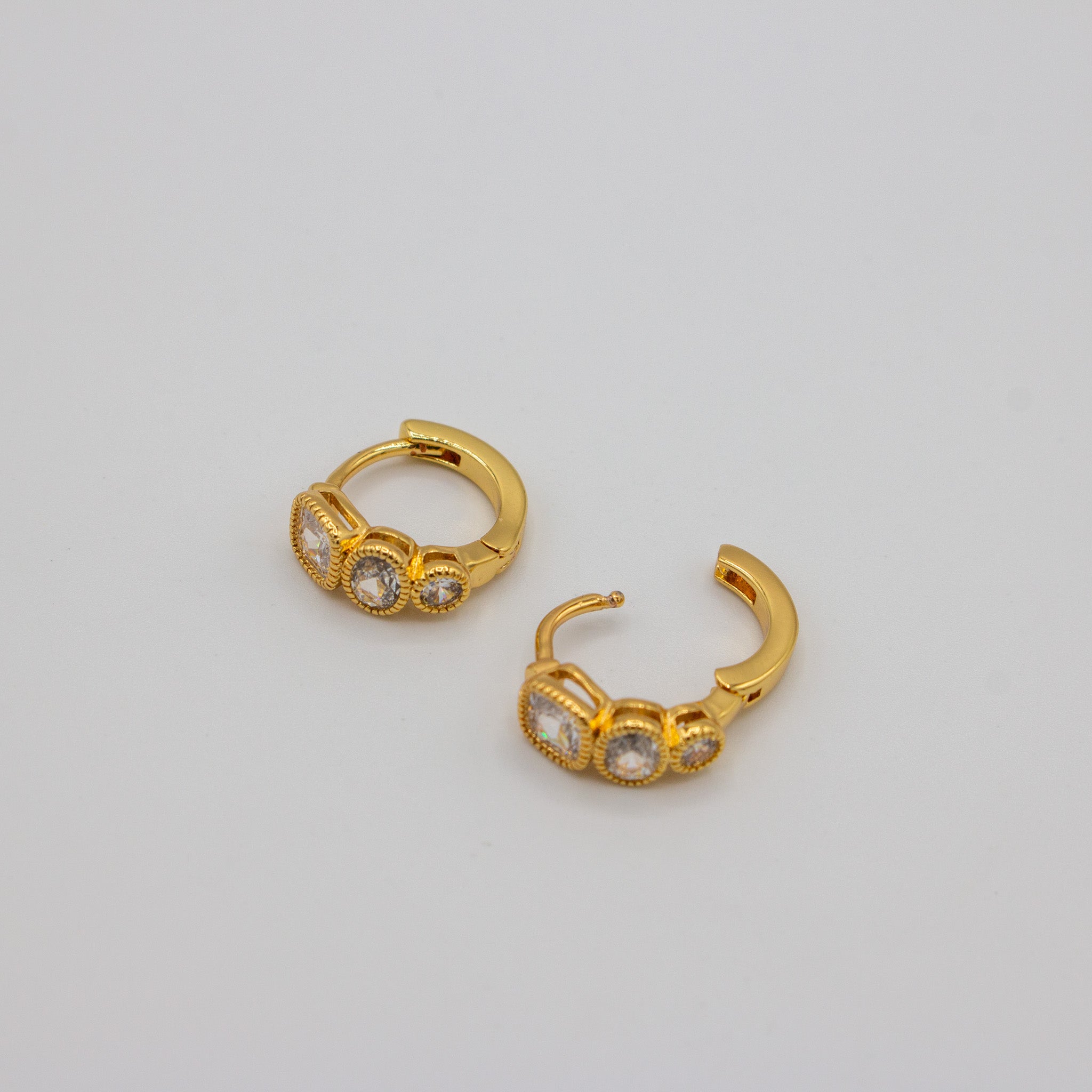 Dainty CZ Cube Huggies