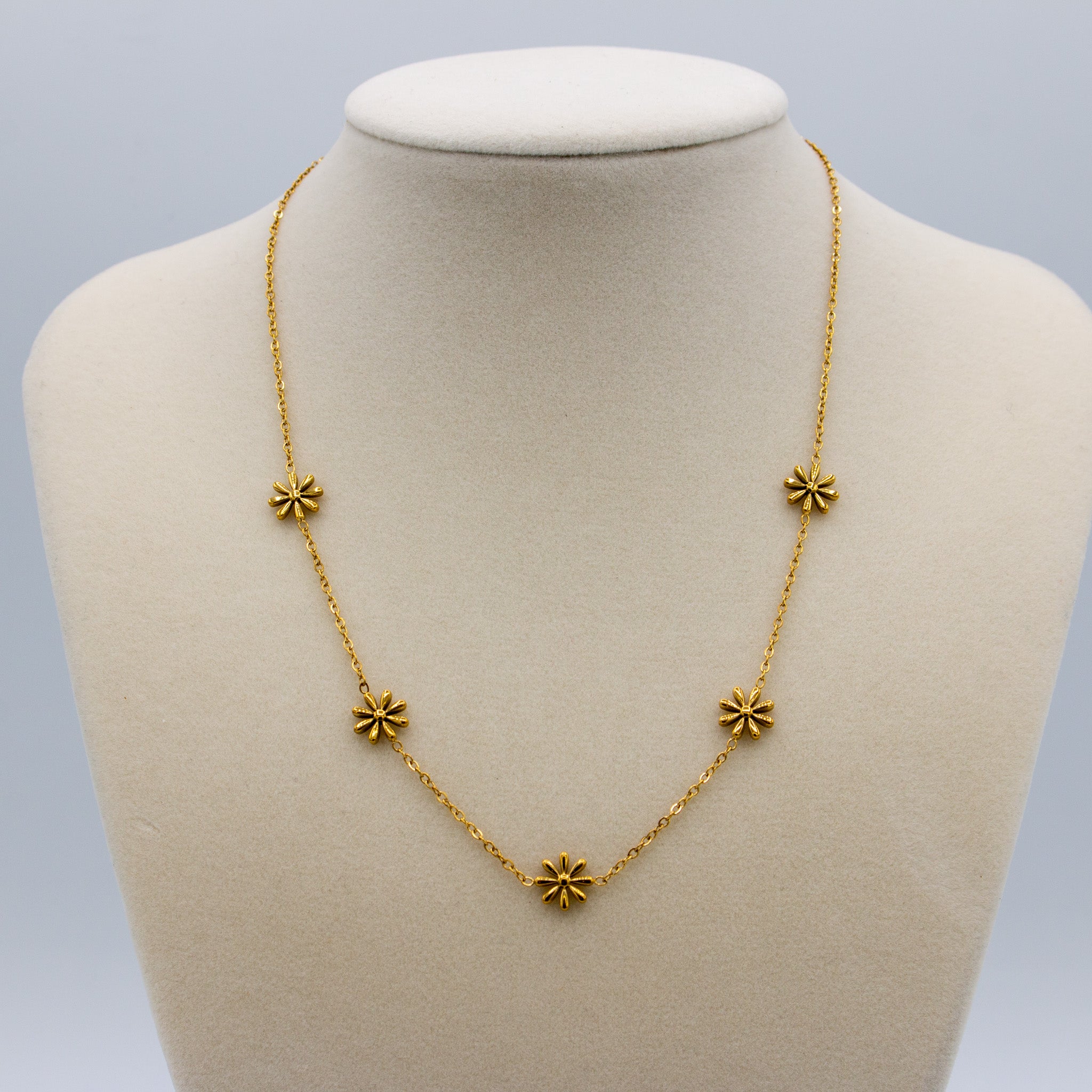 Golden Flowers Necklace