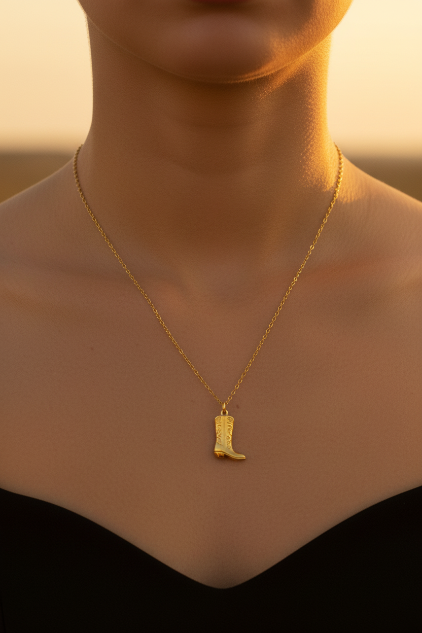 Cowboy Boot Necklace Y'all