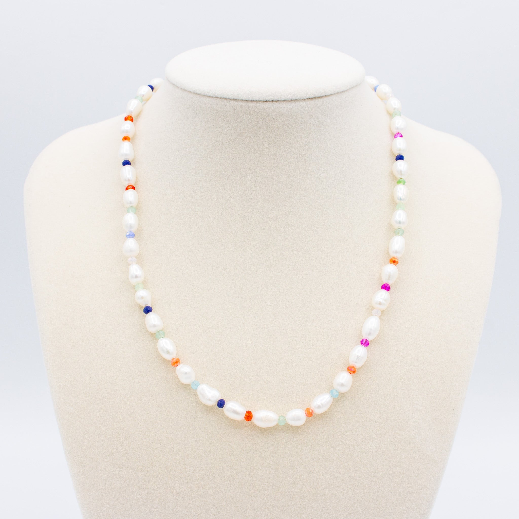 Smaller Pearl & Bead Necklace