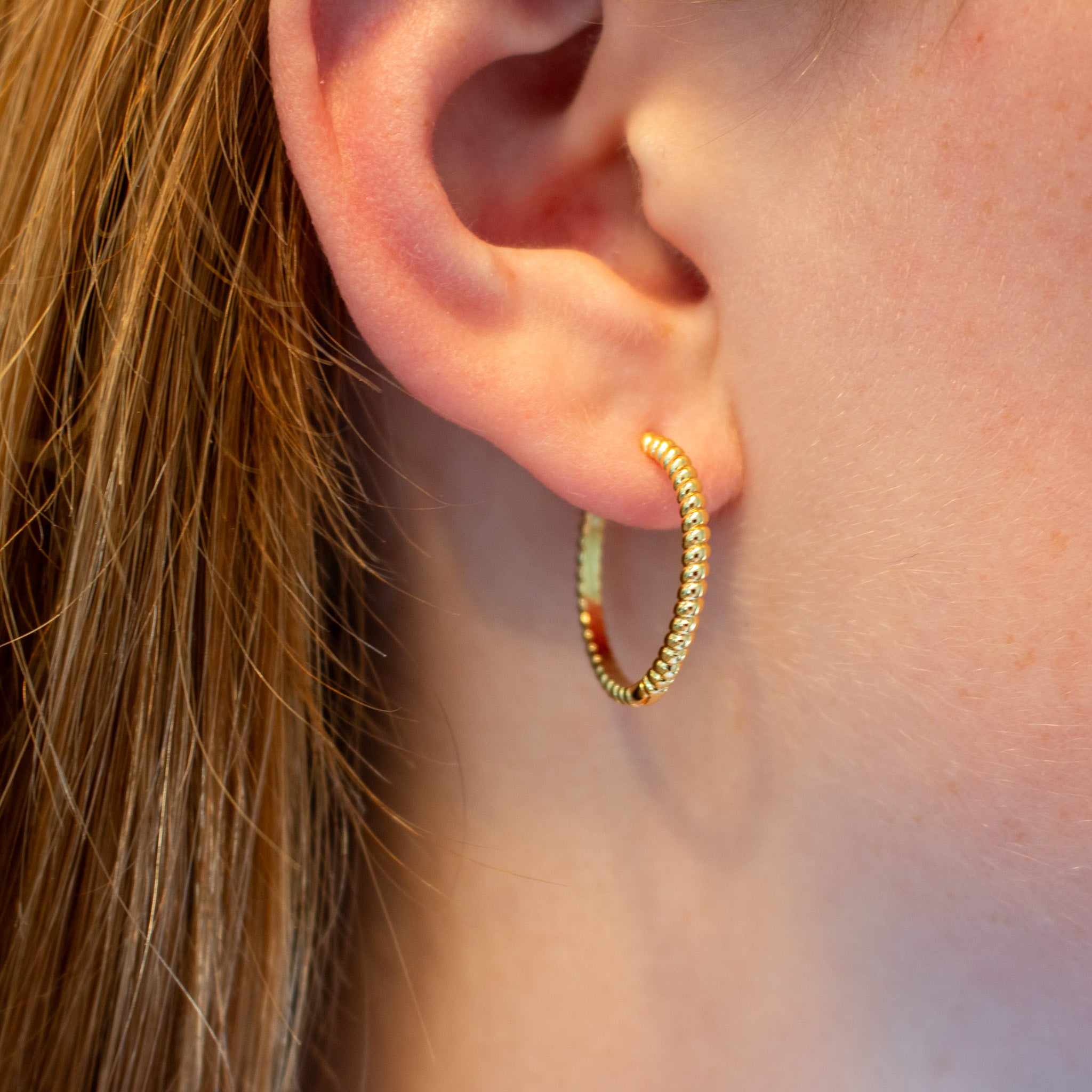 Ribbed Croissant Hoops