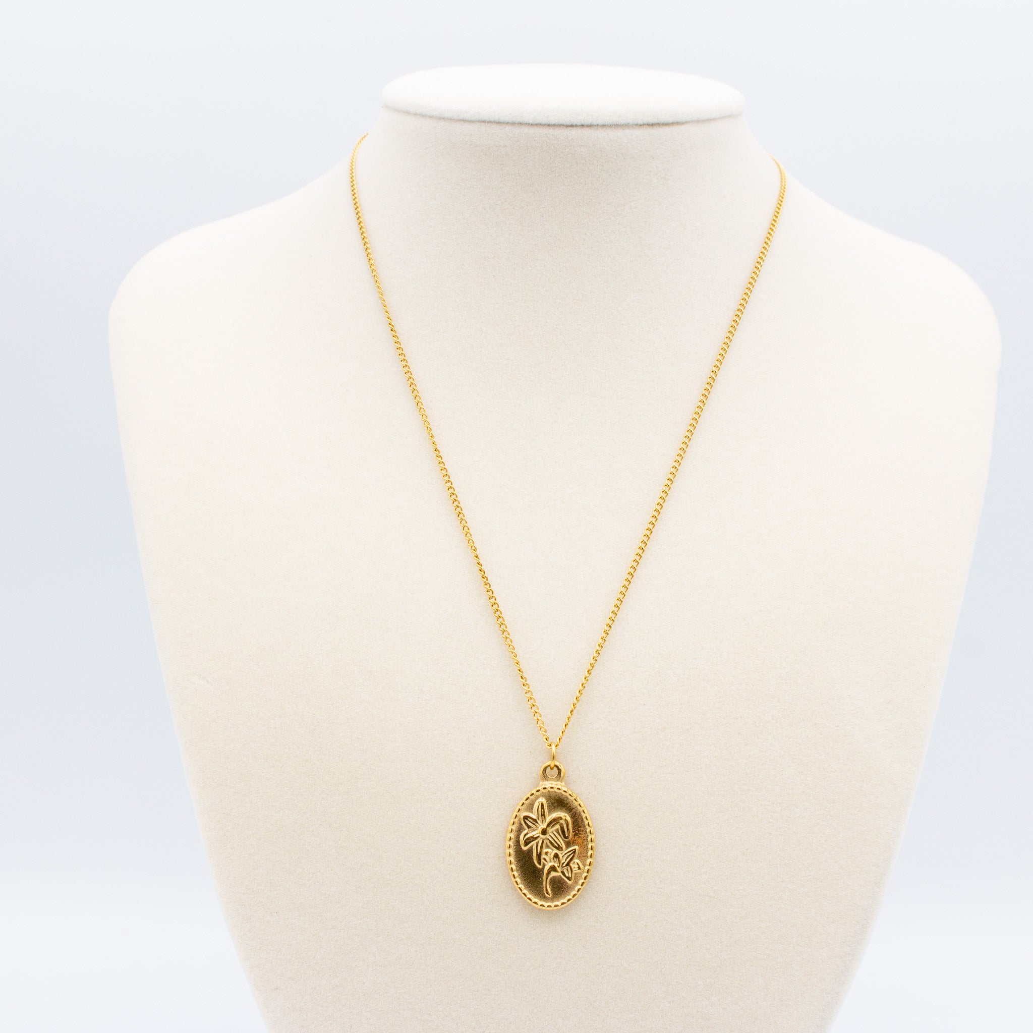 Golden Flower Amulet Necklace