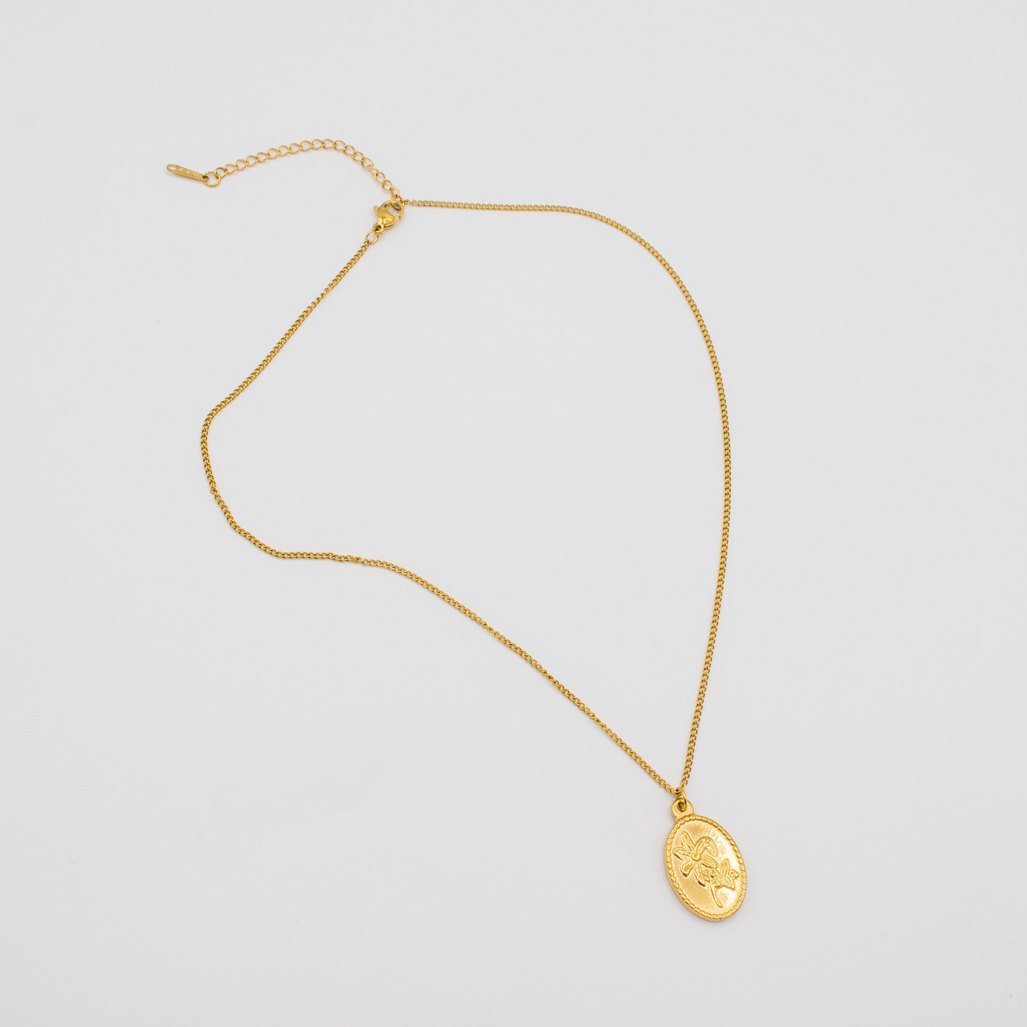 Golden Flower Amulet Necklace