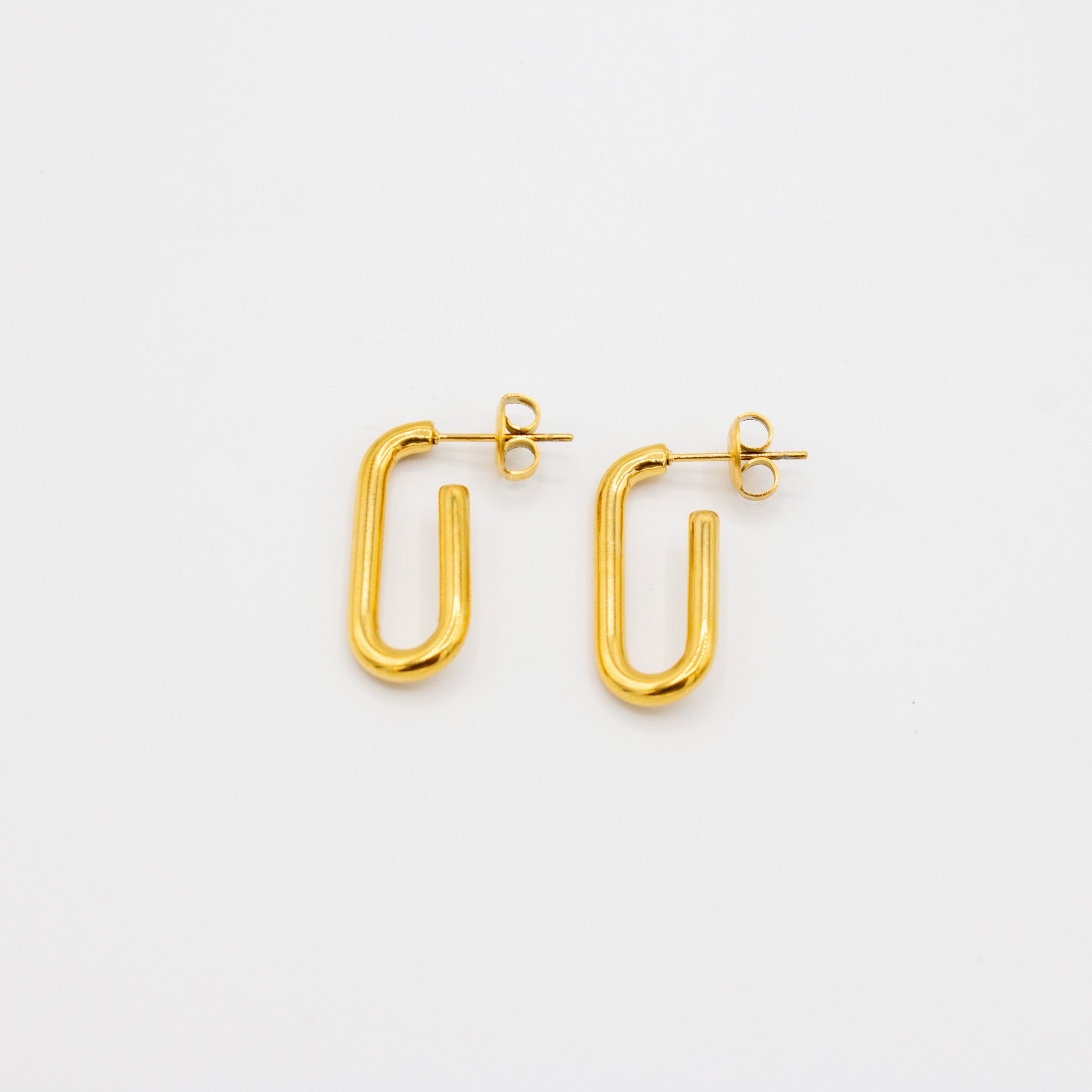 Golden Paperclip Earrings