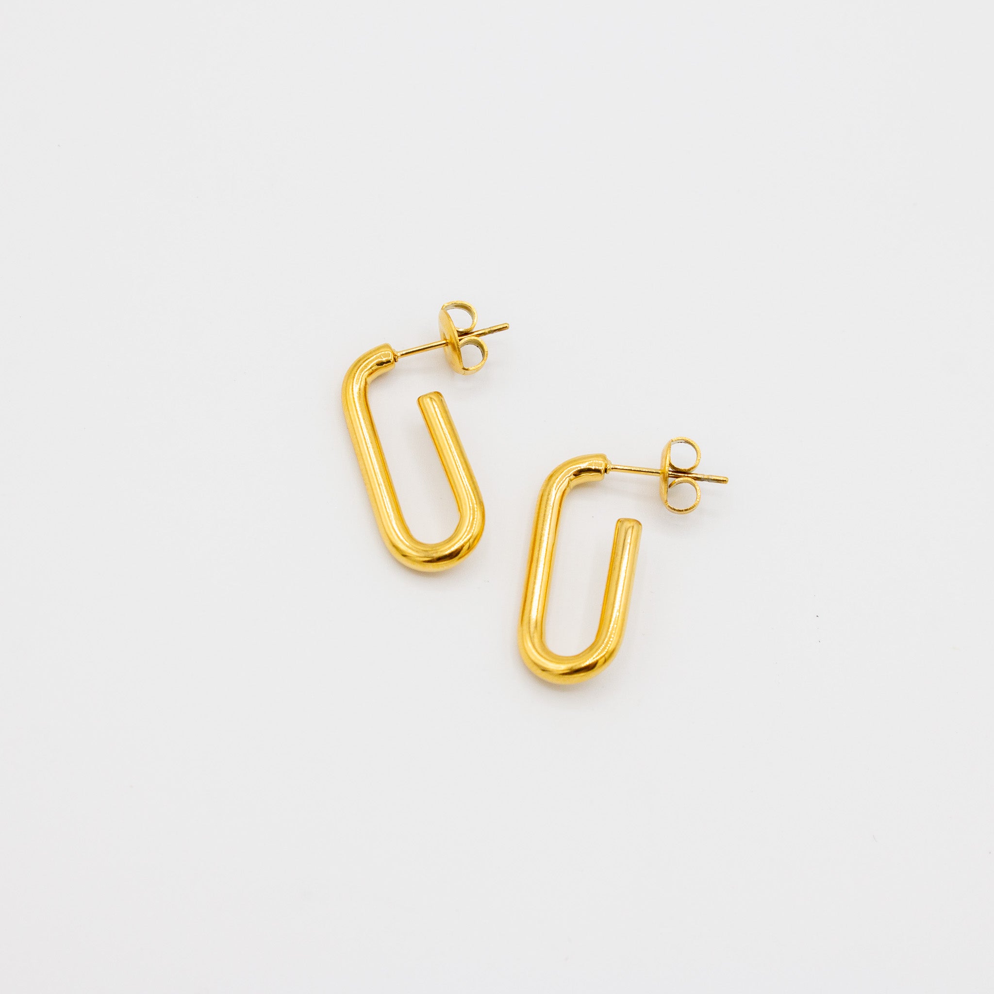 Golden Paperclip Earrings