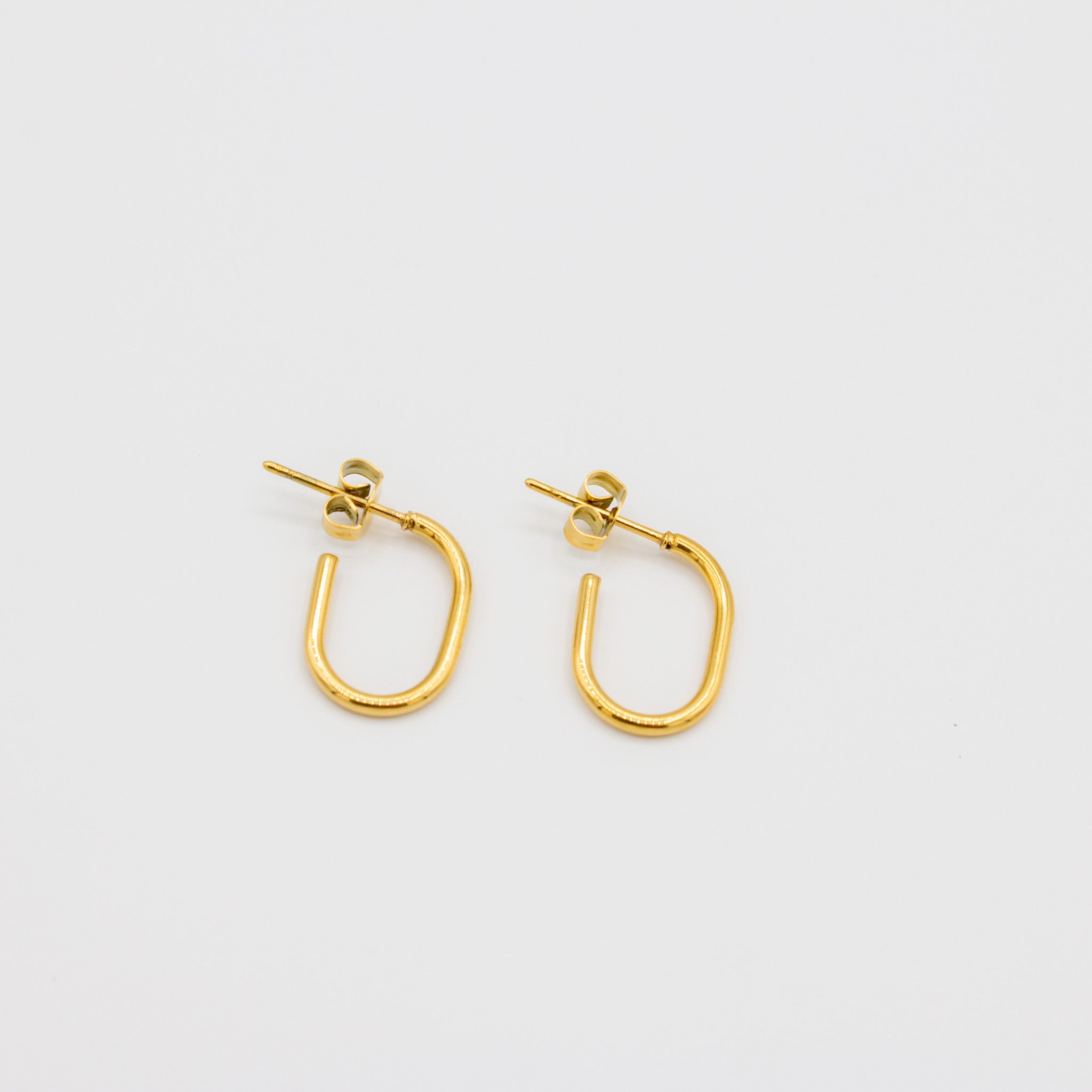 Golden Square Loop Earrings