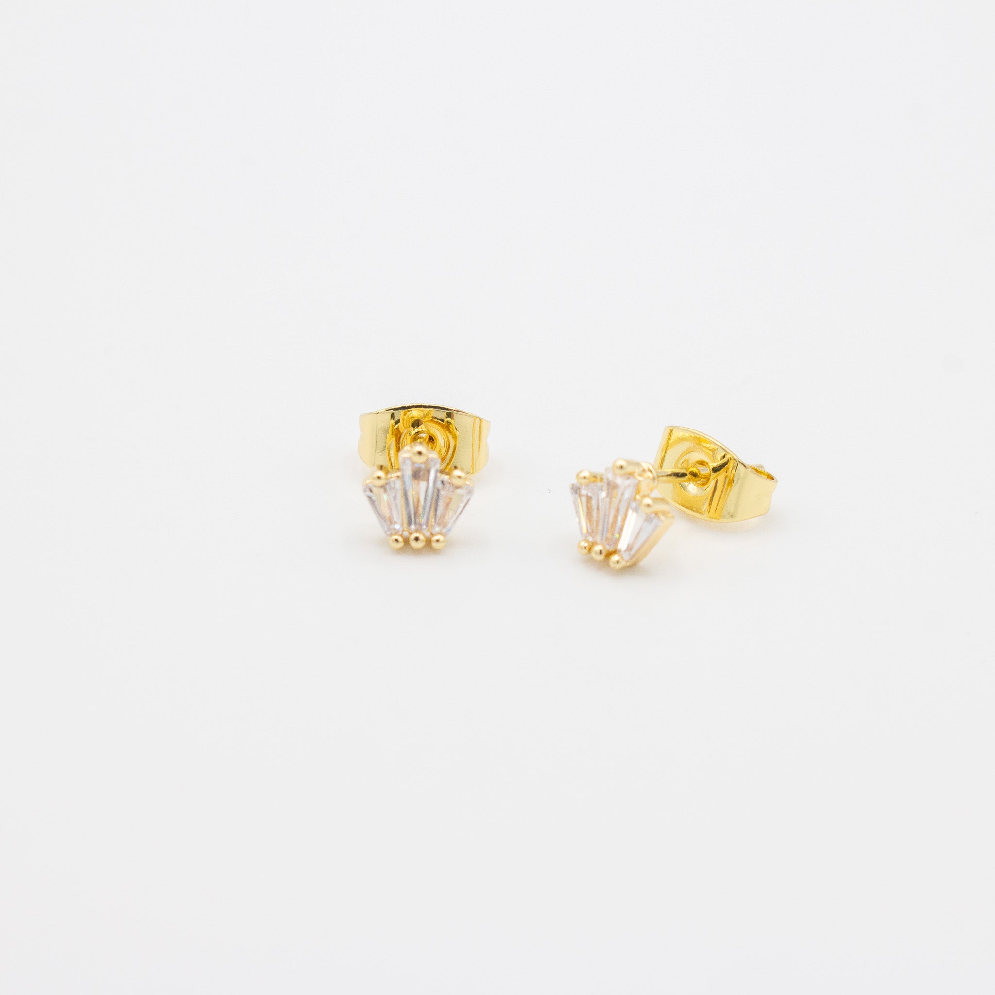 Triple Baguette Studs