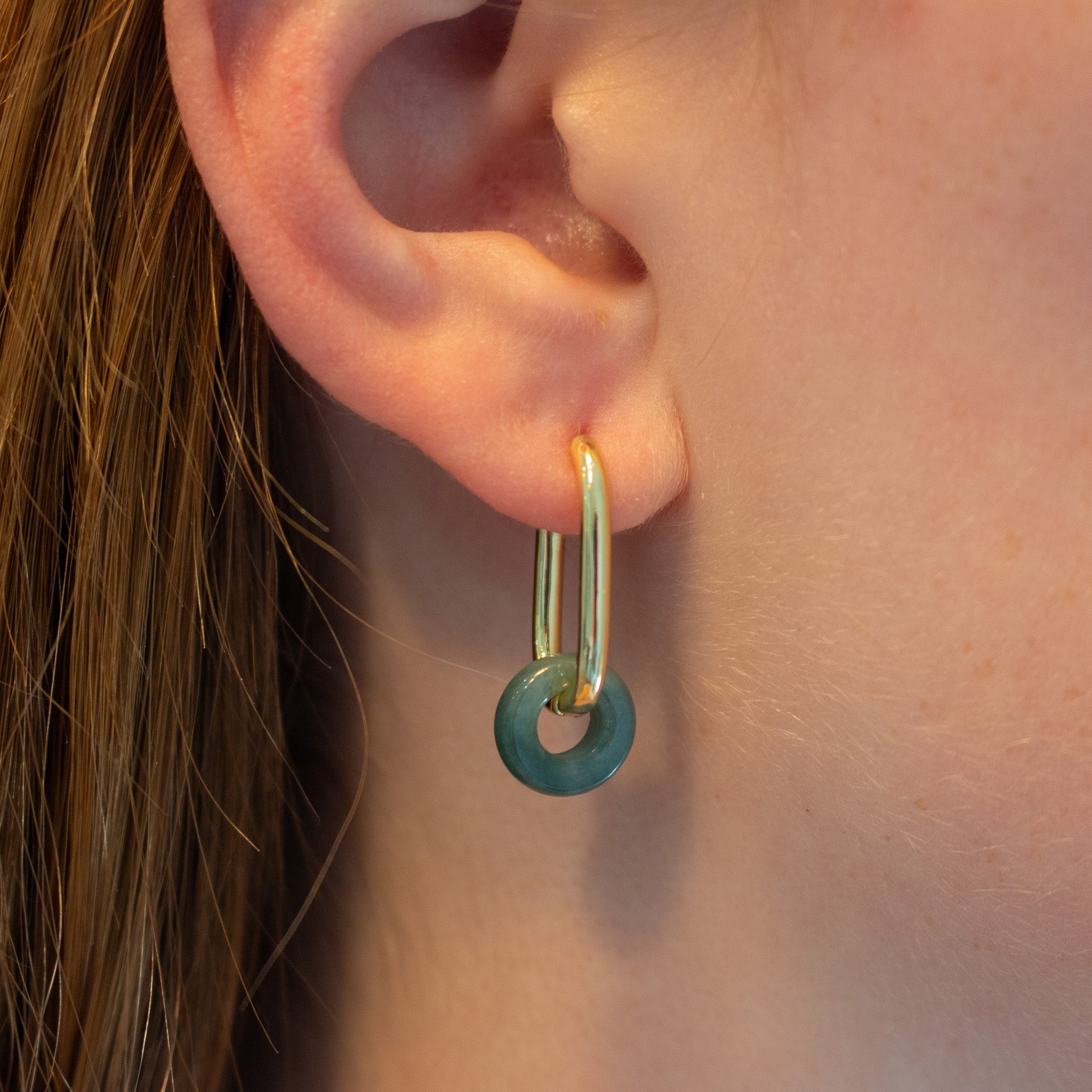 Jade & Oval Hoops