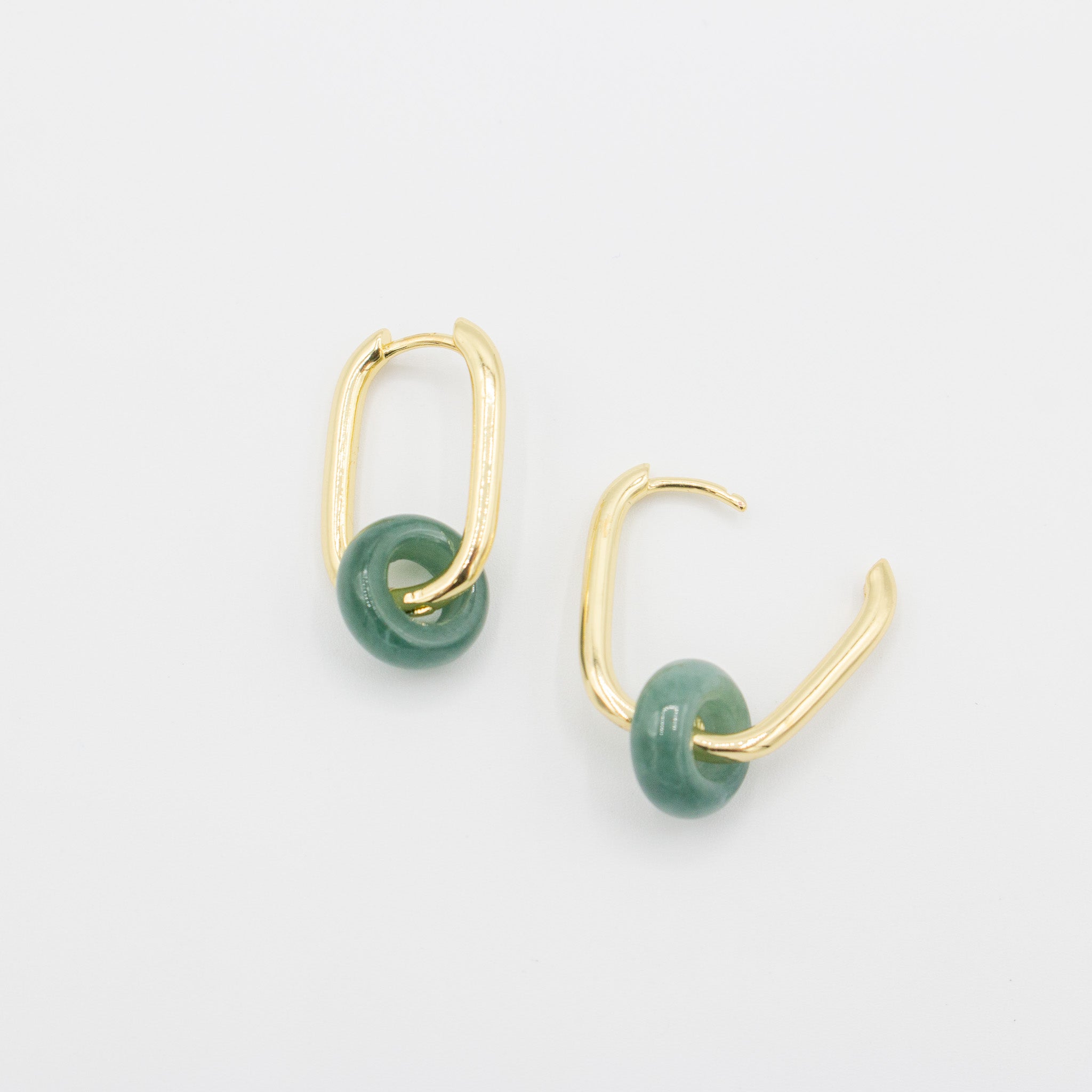 Jade & Oval Hoops